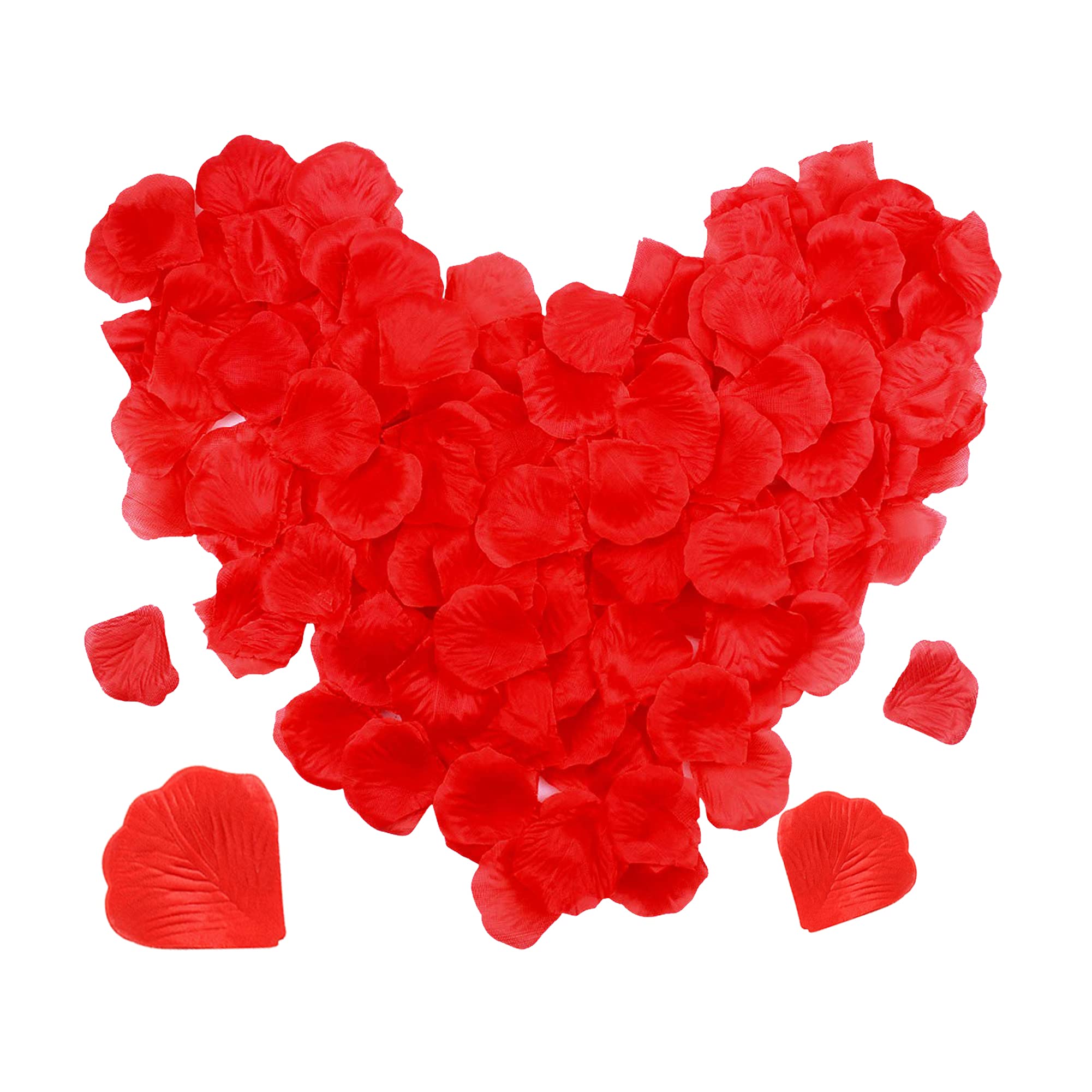 Premium Artificial Red Rose Petals - 500 Count for Romantic Decor, Wedding Proposal, Bedroom & Bathroom Scatter, Valentine's Day Decorations - Fake Flower Petals for Table Centerpieces, Aisle Walkways & Spa Bath Setup