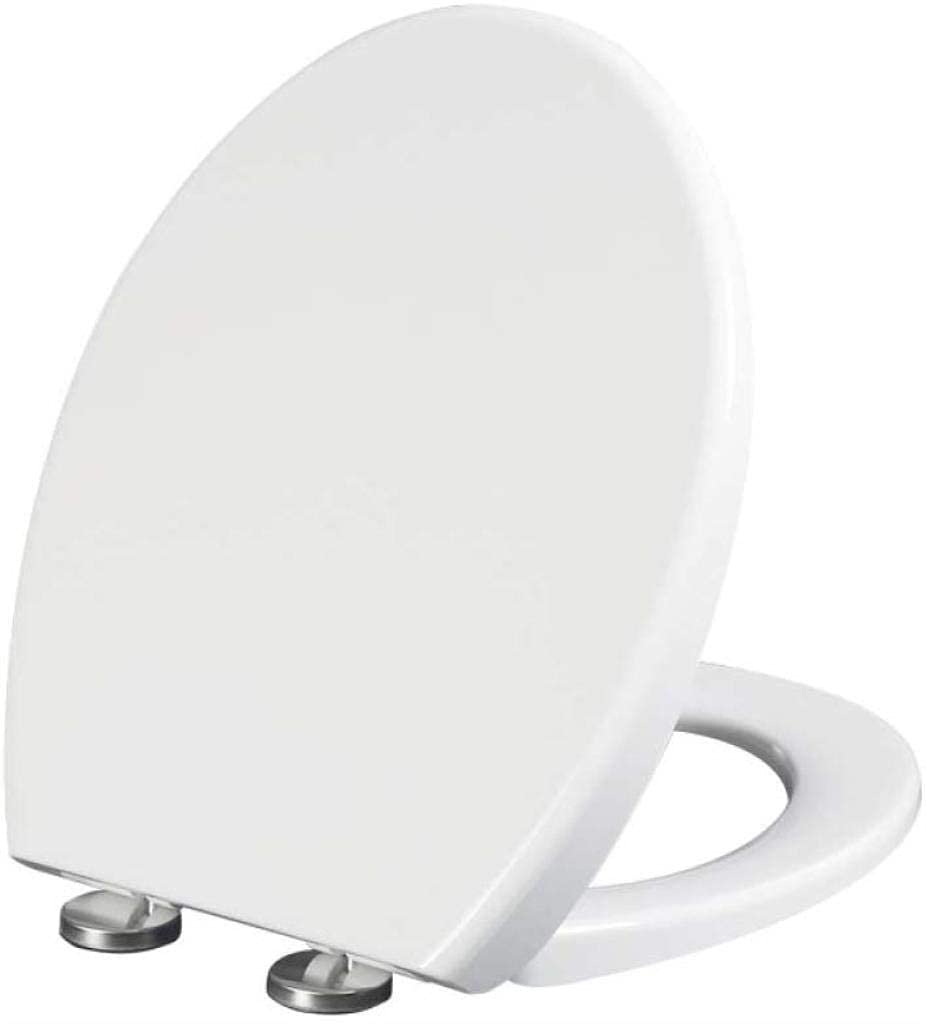 Samnuerly U/V-Shaped Soft Close Antibacterial Toilet Seat - Ultra-Thin, Durable & Hygienic for Modern Bathrooms | Perfect for Home, Office & Public Restrooms