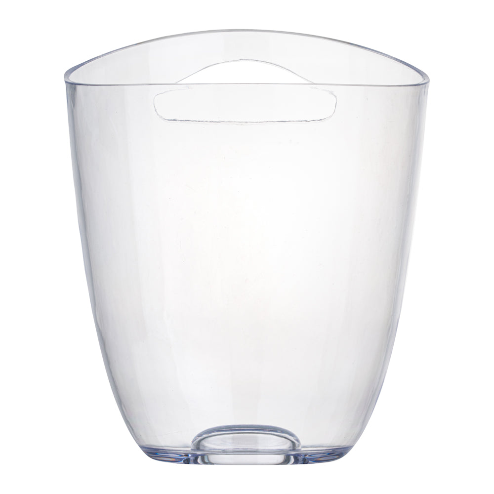 Bar Lux 3.2 Quart Clear Plastic Champagne Wine Bucket - 9.25 x 7.5 x 7.75 Inches - Perfect for Parties, Weddings & Home Entertaining - 1 Count Box