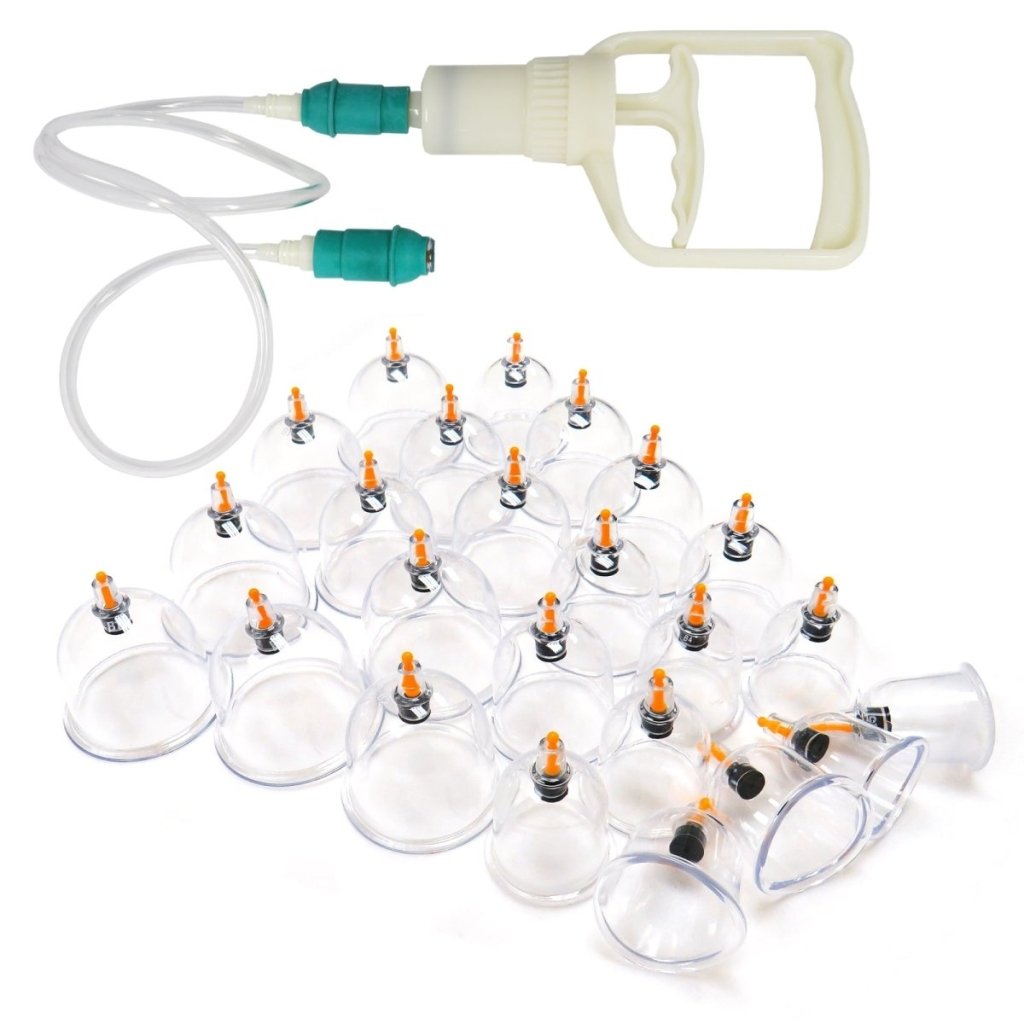 Kang Zhu Vacuum Suction Cupping Therapy Kit - 12 Cups Set for Pain Relief, Muscle Relaxation & Detox - Perfect for Home Use, Spa & Physical Therapy