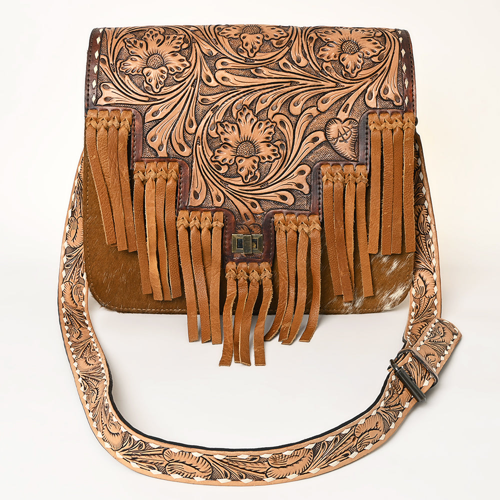 American Darling ADBG926 Genuine Leather Messenger Bag for Women - Western Style Handcrafted Purse - Perfect for Work, Travel & Everyday Use