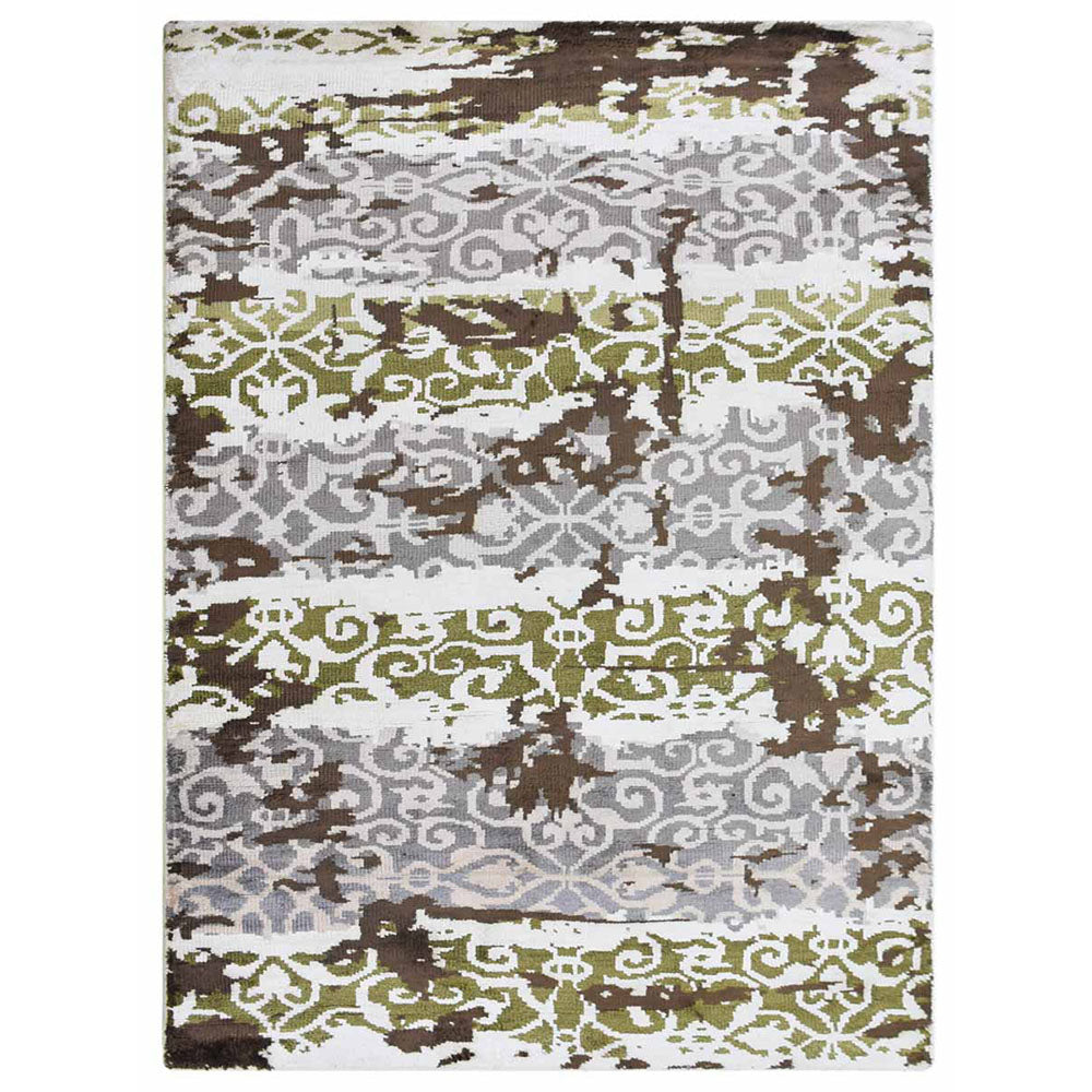 Handmade Hypnotic Eastern Hand Knotted Rug - Bohemian Style Wool Area Carpet for Living Room, Bedroom & Home Decor