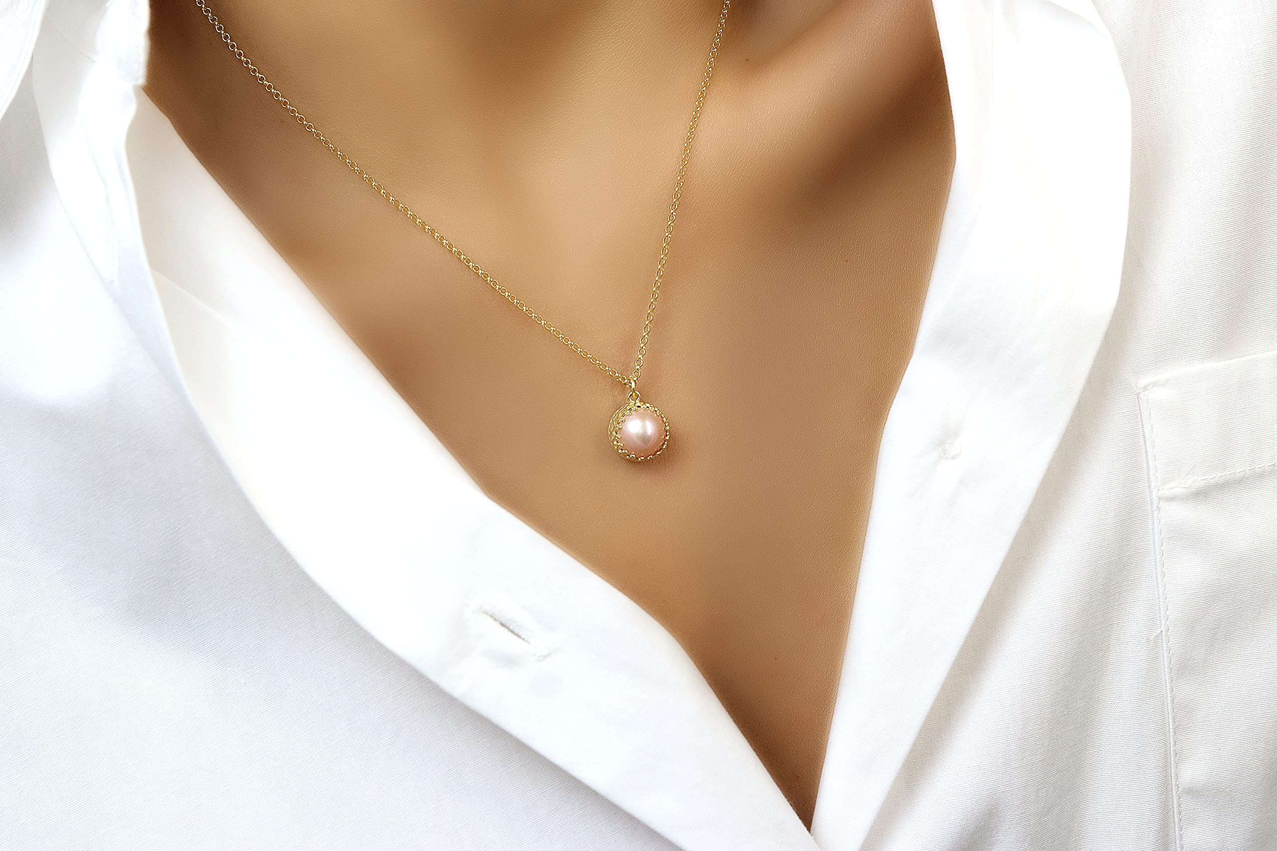 Elegant Pearl Necklace for Women - Handmade June Birthstone Jewelry | Wedding, Layering & Everyday Wear