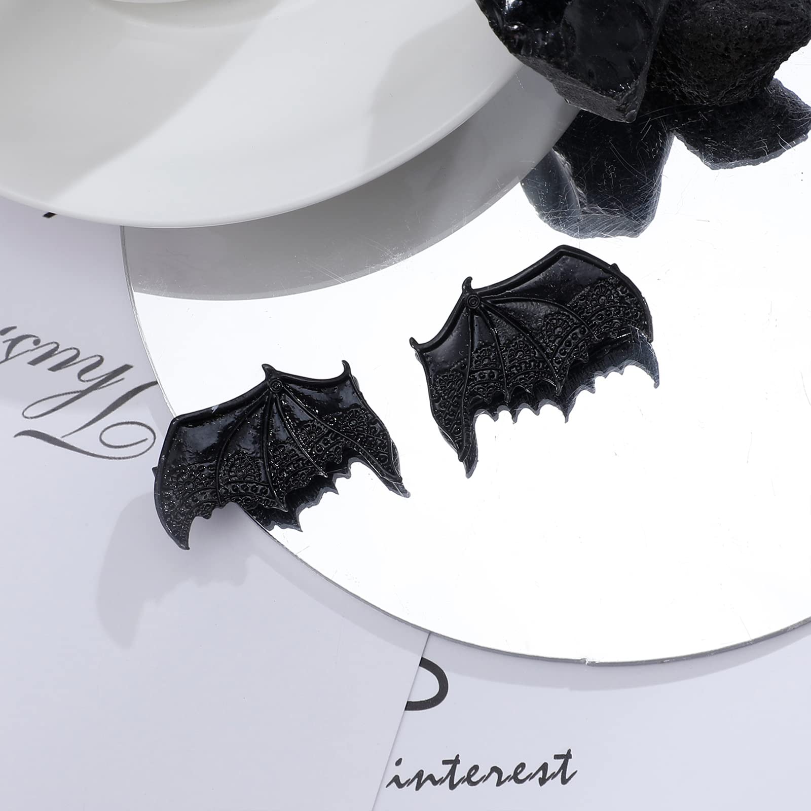Hofar 2 PCS Halloween Bat Ears & Wings Hair Clips - Cute Cartoon Bat Hairpins for Cosplay, Costume Party, Devil Horns Accessories - Perfect for Halloween, Cosplay Events, and Themed Parties