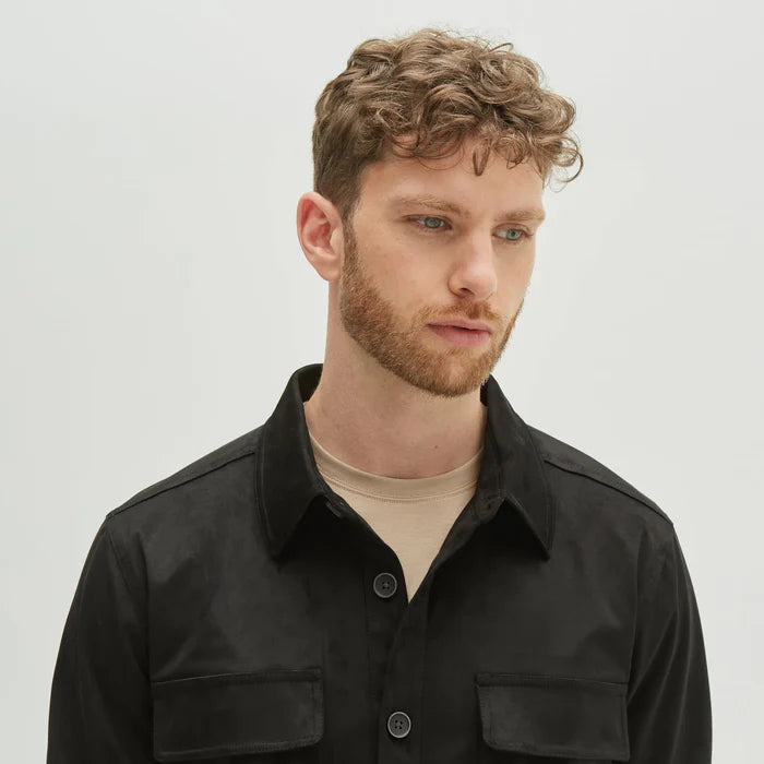 Premium Robert Barakett Suede Shirt Jacket for Men - Soft & Stylish Casual Wear - Perfect for Fall & Winter Outfits