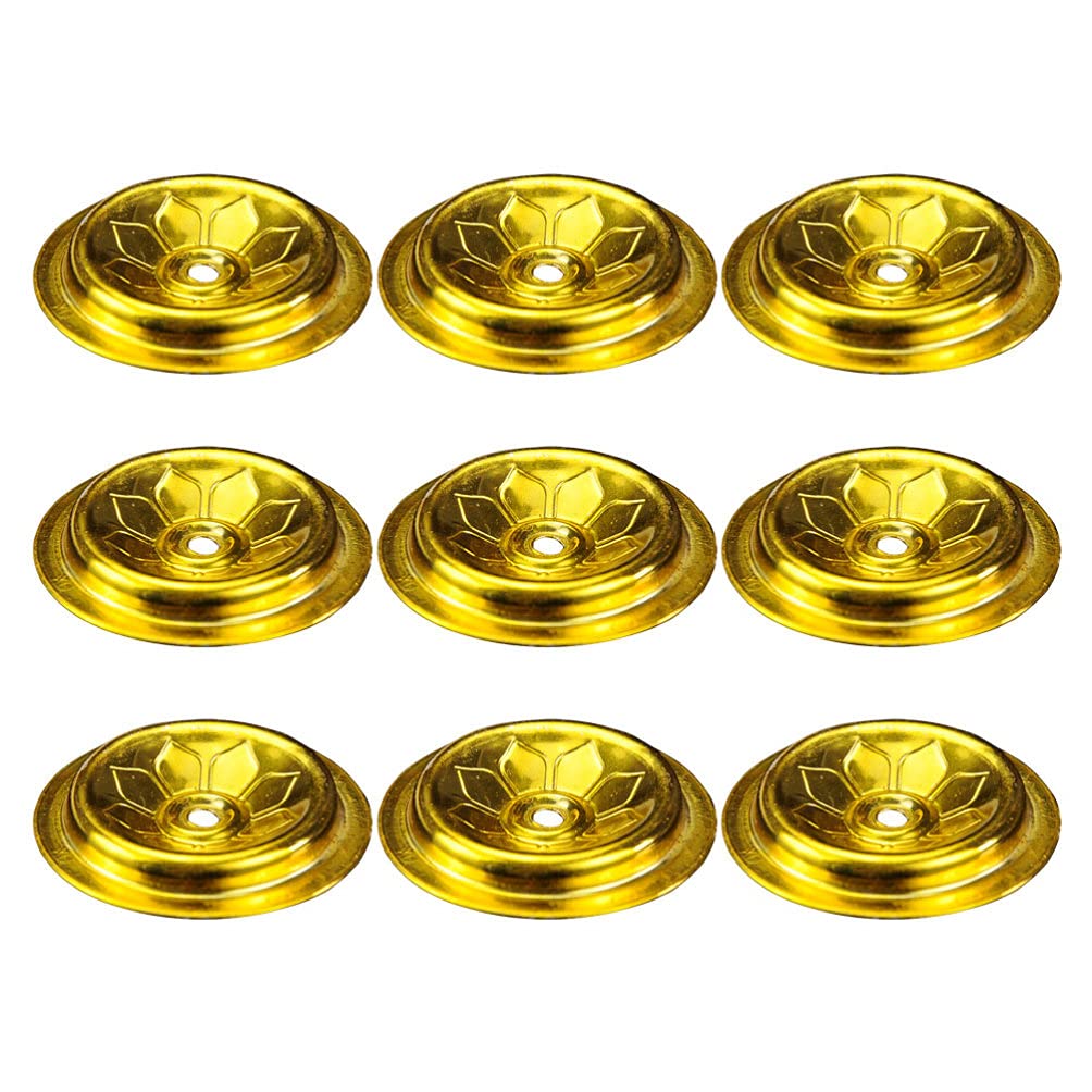 Angoily 9PCS Metal Candle Wick Holders - Oil Lamp & Butter Lamp Wick Set with Floating Wick for Buddhist Worship, Kerosene Fuel Tealight Holders - Perfect for Home Decor, Meditation & Spiritual Ceremonies
