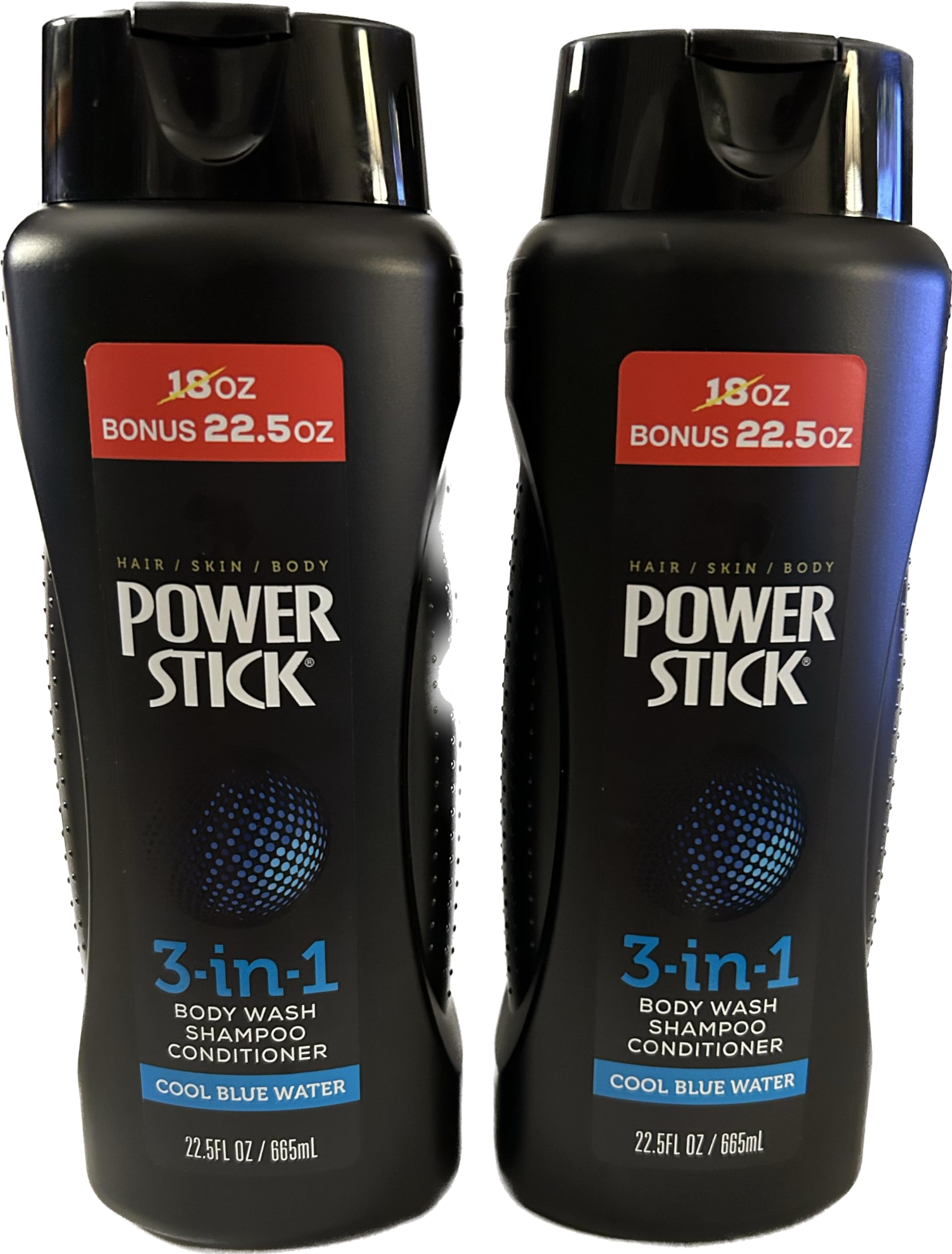 3 in 1 Shampoo, Conditioner & Body Wash Set - 2 Pack (22.5 Oz Each) for Men & Women - Travel Size, Gym & Everyday Use
