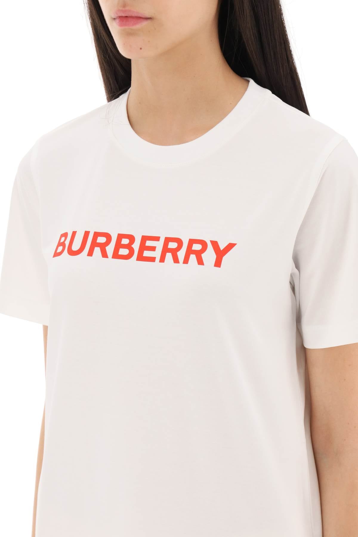 Burberry 'Margot' Logo Print T-Shirt - Classic Cotton Tee for Women | Perfect for Casual Wear & Everyday Outfits