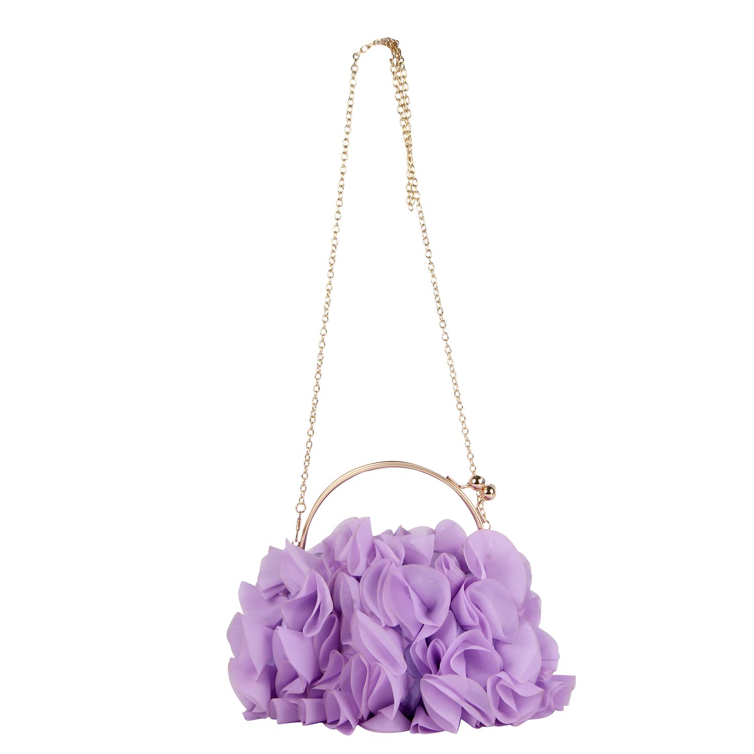 Women's Floral Clutch Purse - Satin Evening Bag for Party & Prom