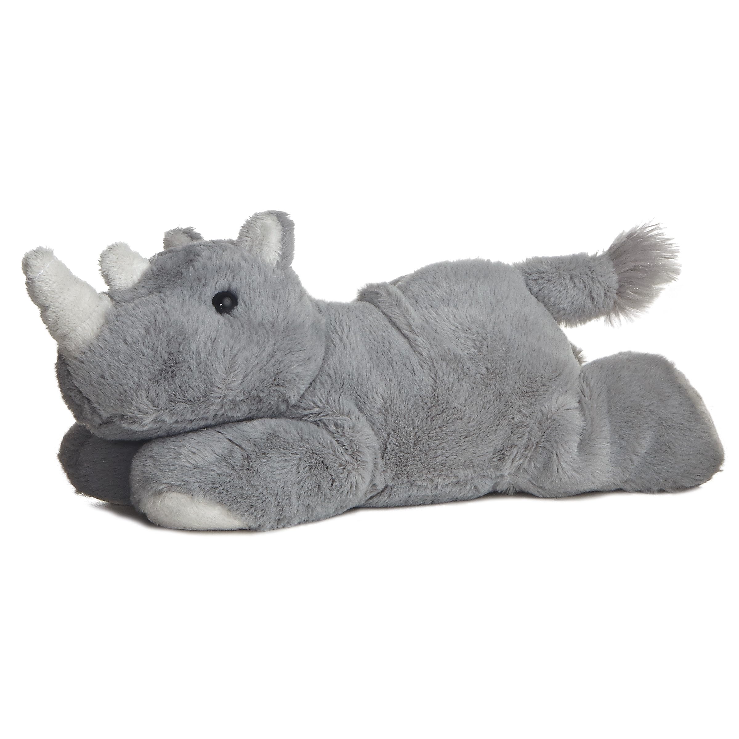 Aurora® Mini Flopsie™ Gray Rhino Stuffed Animal - 8