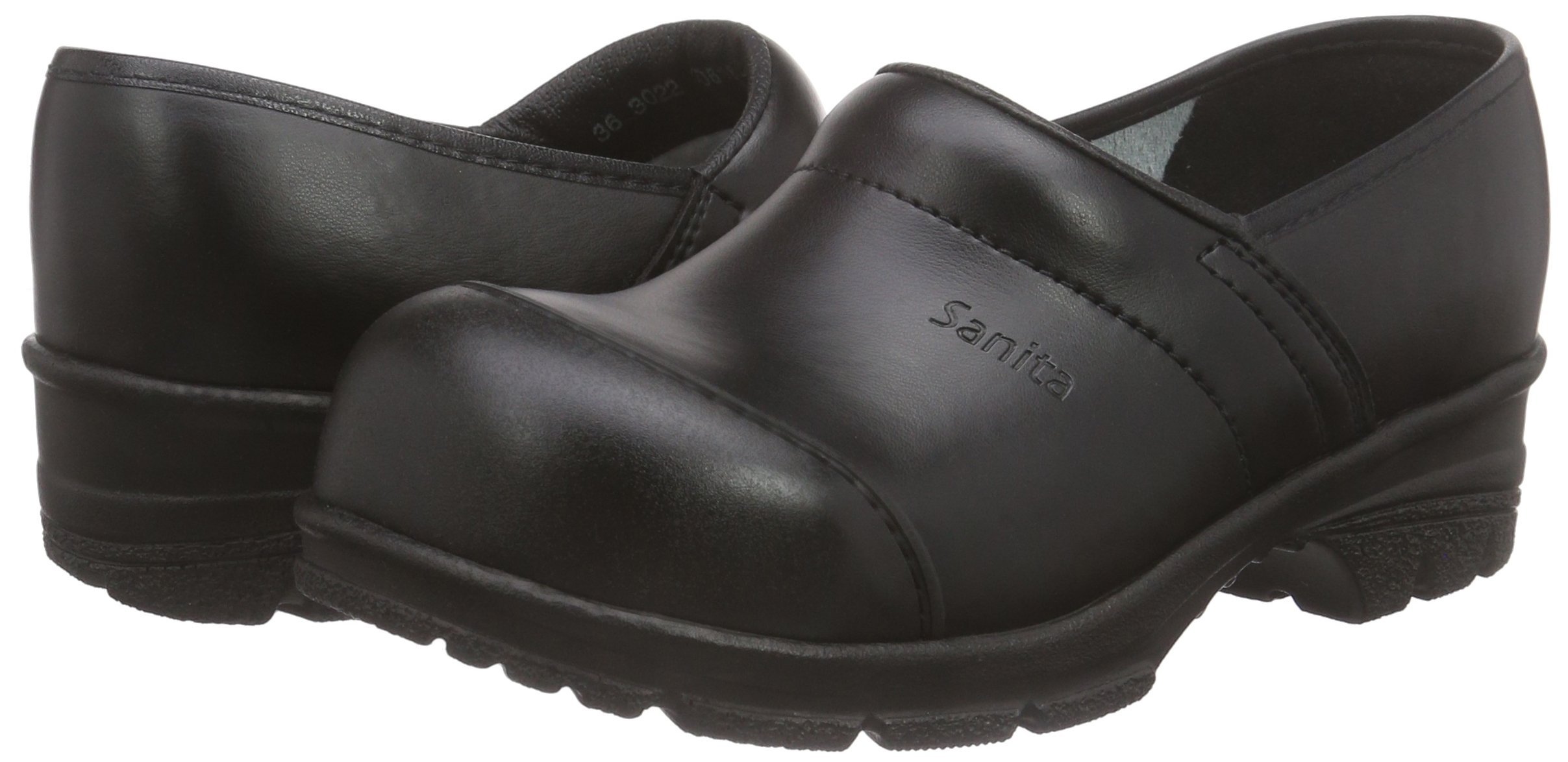 Sanita Women's Professional Clogs - Black (Size 8 US) | Slip-Resistant Kitchen Shoes for Nurses, Chefs & Healthcare Workers