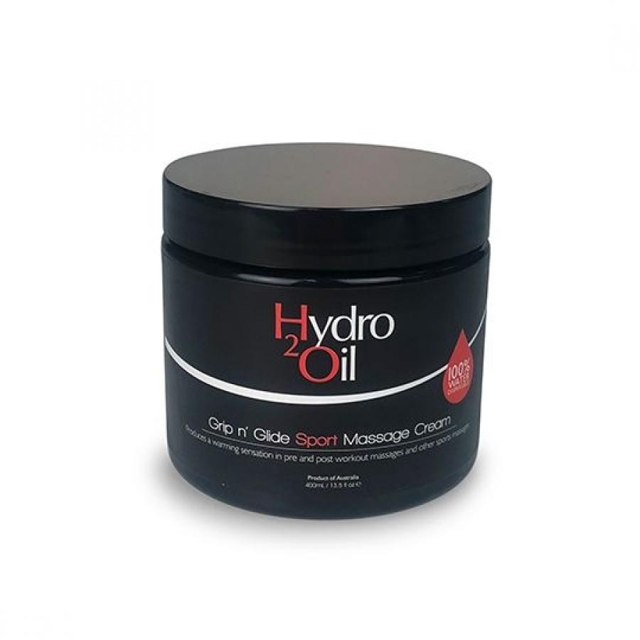 Hydro 2 Oil Massage Cream for Athletes - 400ml Deep Muscle Relief & Recovery - Post-Workout Sports Massage Lotion for Pain Relief & Relaxation - Ideal for Gym, Running & Fitness Enthusiasts