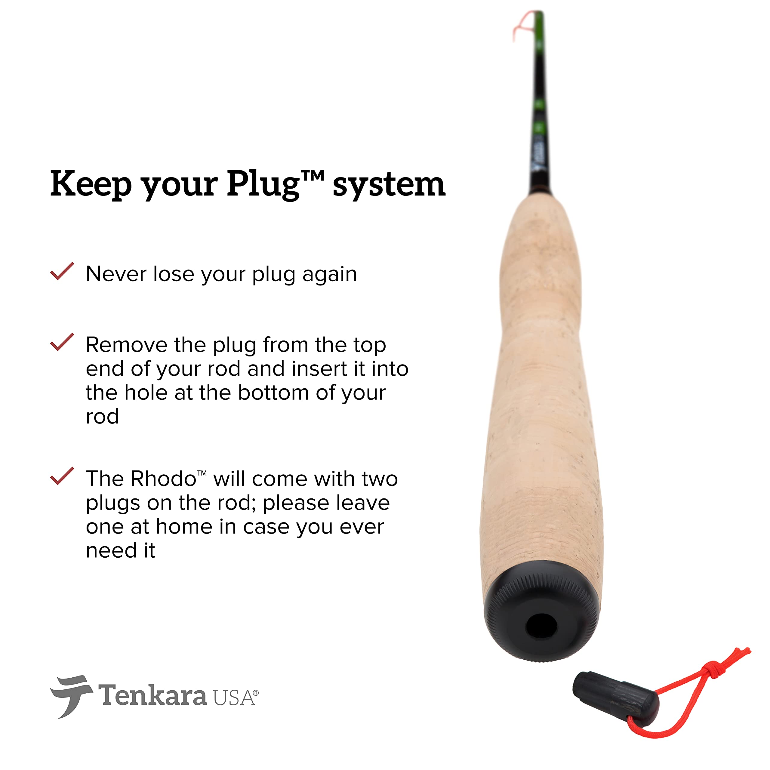 **Tenkara USA Rhodo™ Carbon Fiber Fly Fishing Rod - Lightweight Telescopic Design, Adjustable 3 Lengths (8'10