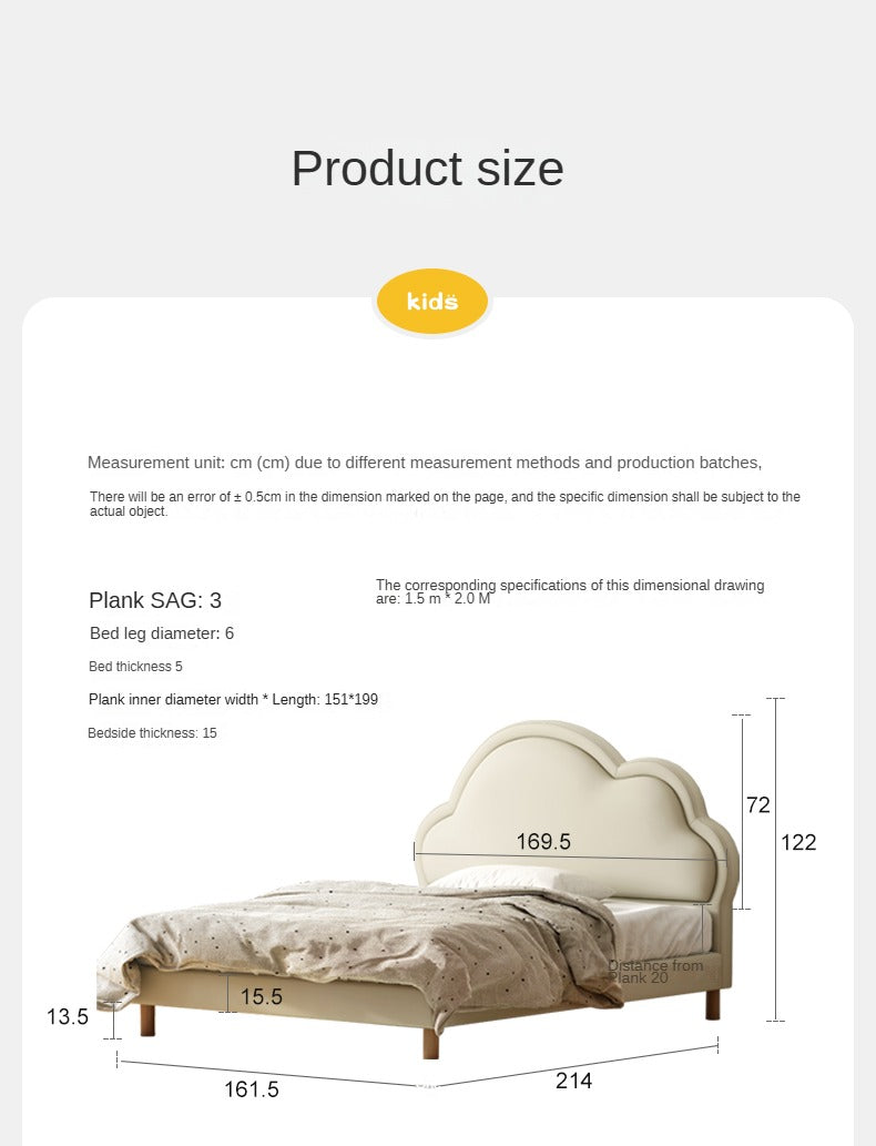 Organic Leather Soft Box Bed for Kids – Durable & Comfortable Toddler Bed for Nursery, Bedroom, and Playroom – Perfect for Daytime Naps & Overnight Sleeping