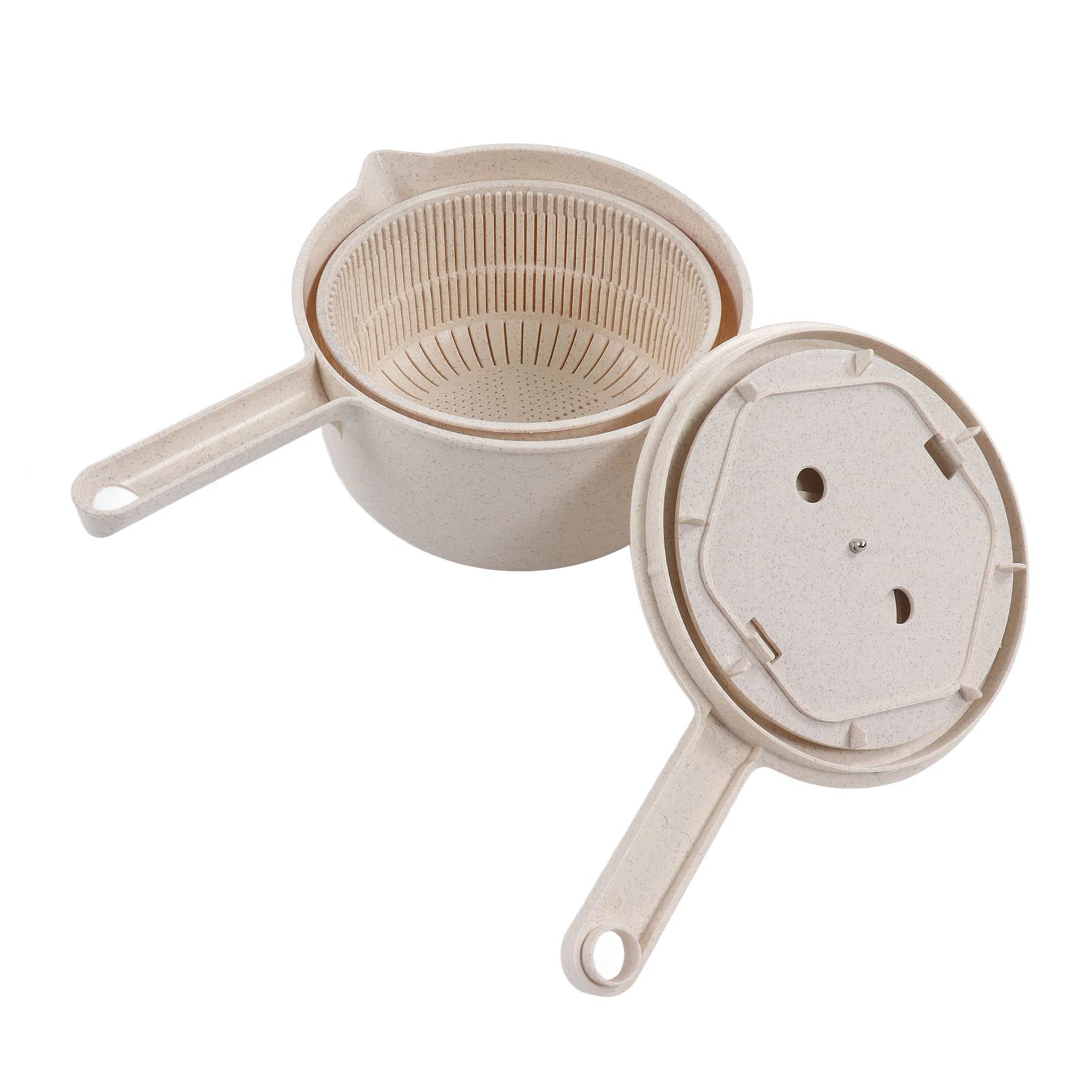 Compact Salad Spinner & Fruit Washer - 5QT BPA-Free Kitchen Gadget for Washing Greens, Berries, Herbs - Perfect for Meal Prep, Healthy Eating & Fresh Salads