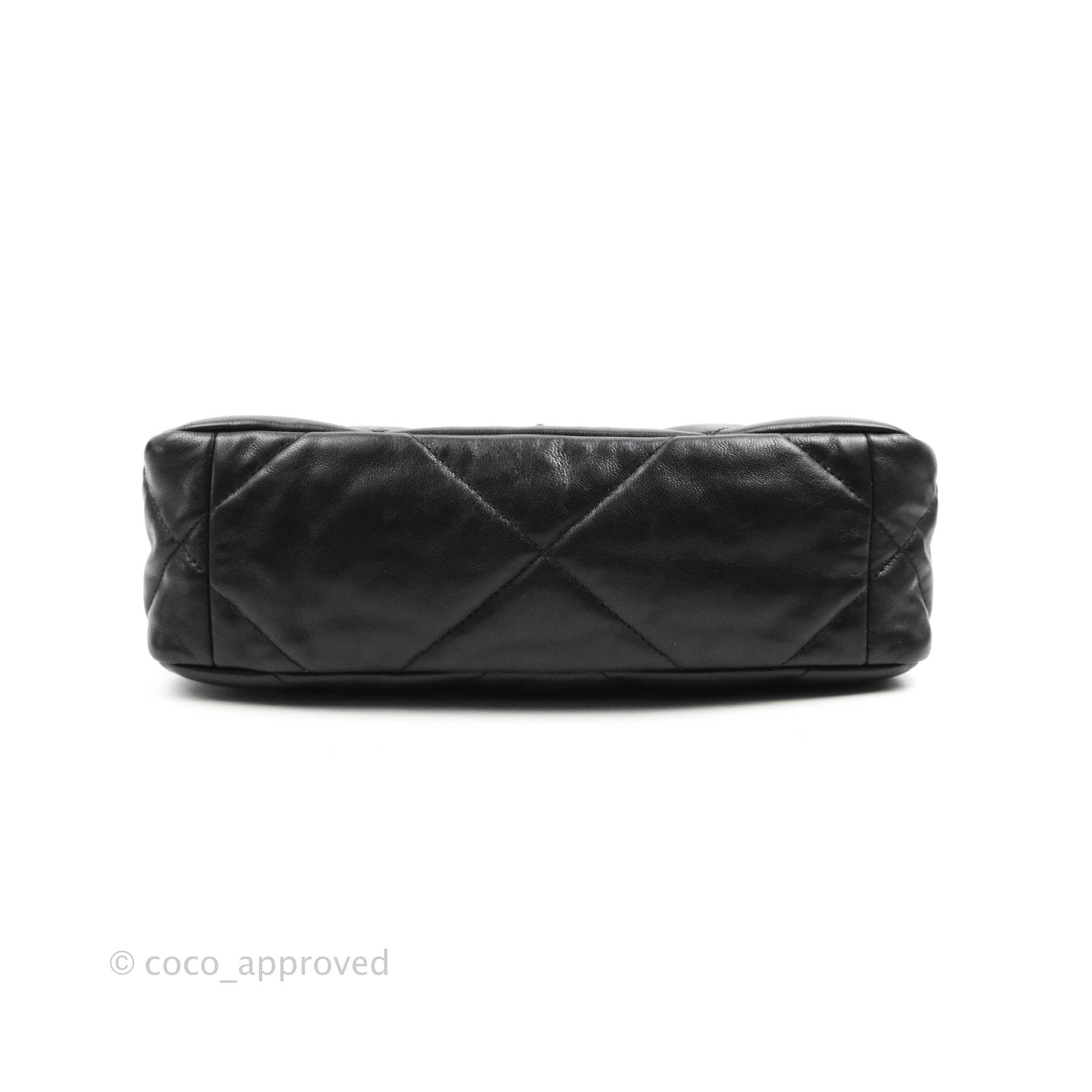 Chanel 19 Small Black Goatskin Leather Bag with Mixed Hardware - Luxury Designer Handbag for Women, Perfect for Date Night & Special Occasions