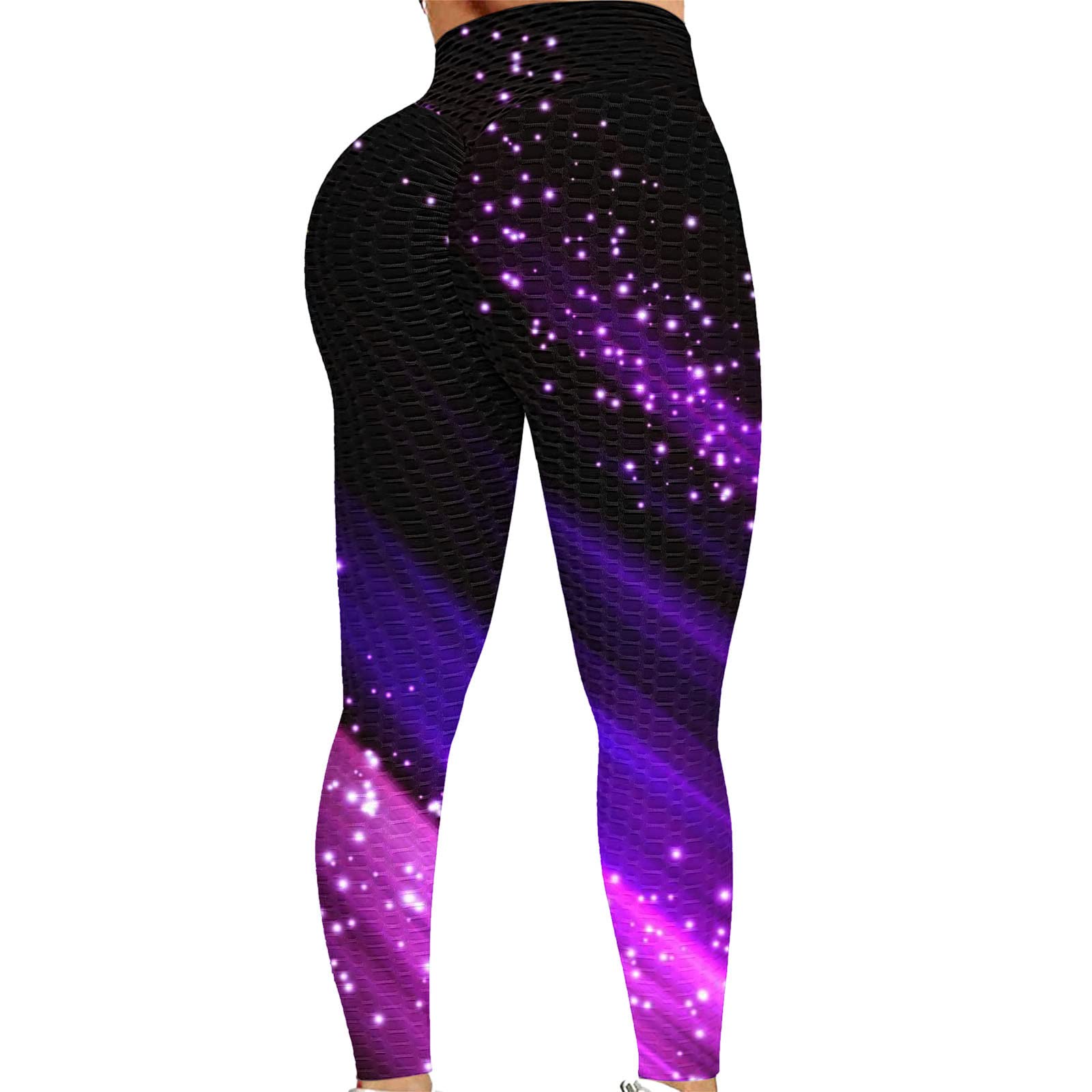 High Waisted Seamless Yoga Leggings for Women - Plus Size Control Top, Black