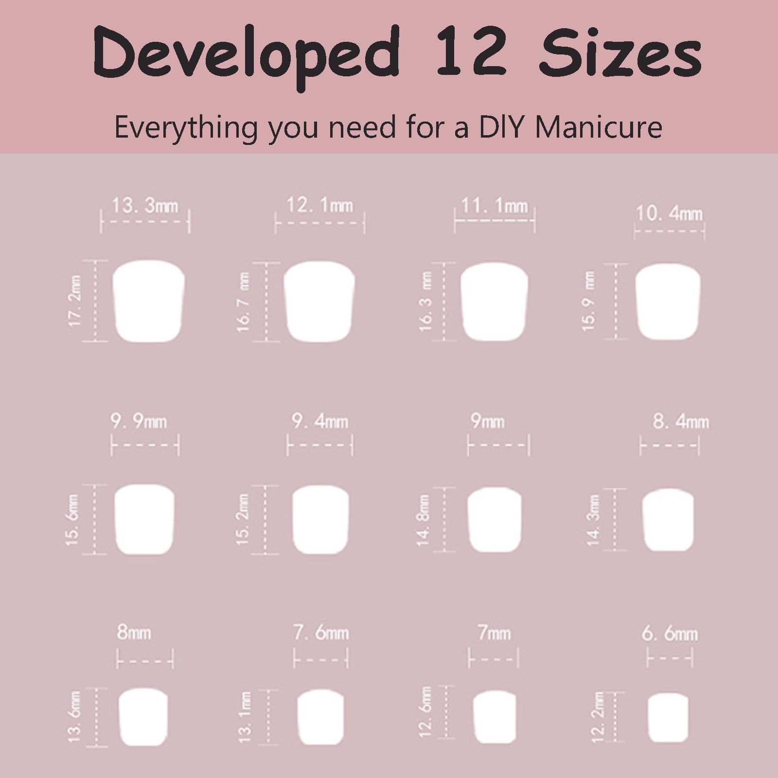 24Pcs White Gradient Press On Nails Short Square Fake Nails - Glossy Acrylic Artificial Nails with Nail Glue - Reusable French Nails for Women & Girls - Perfect for Parties, Weddings & Daily Wear