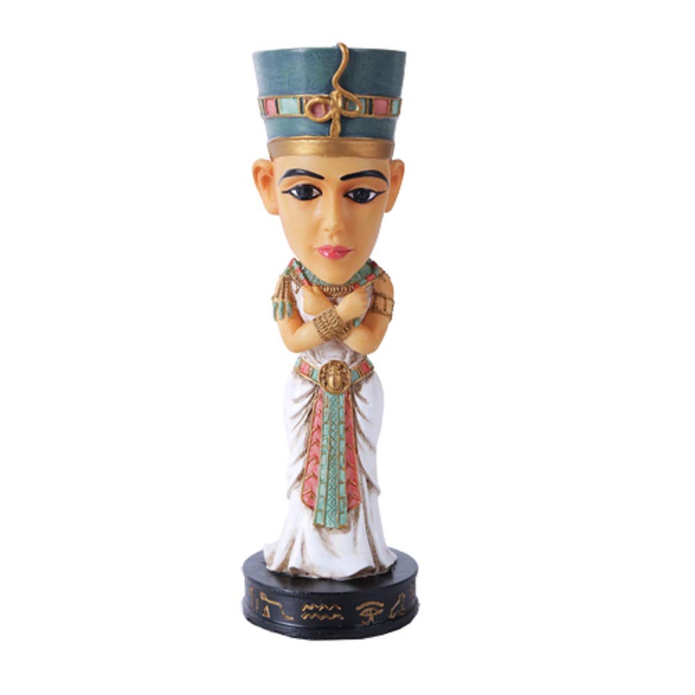 Egyptian Nefertiti Bobblehead Figurine - Collectible Ancient Egypt Decor, Unique Gift for History Lovers - Perfect for Home Office Decor, Museum Replica Display, and Ancient Civilization Enthusiasts