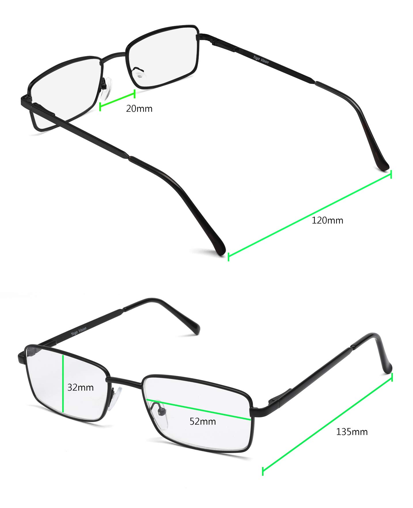 Metal Reading Glasses Set of 3 - Success Eyewear for Men & Women | Perfect for Office & Home Use