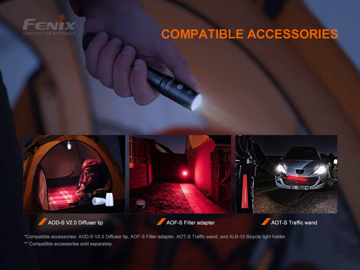Fenix LD22 V2.0 Tactical Flashlight - 300 Lumens, Waterproof LED Torch for Camping, Hiking, Emergency & Outdoor Adventures