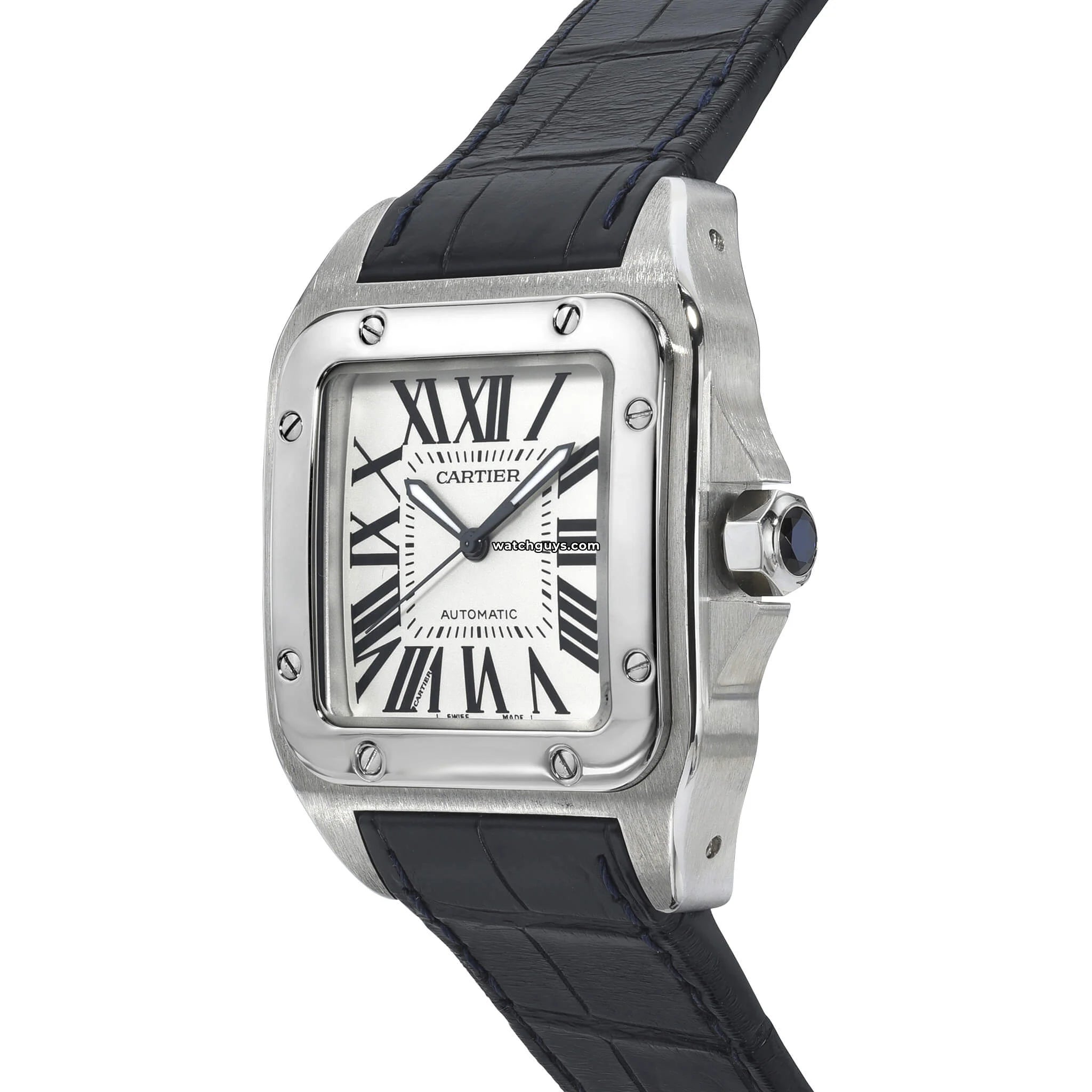 Cartier Santos 100 Large Men's Watch W20073X8 - Luxury Stainless Steel Timepiece for Business & Formal Occasions