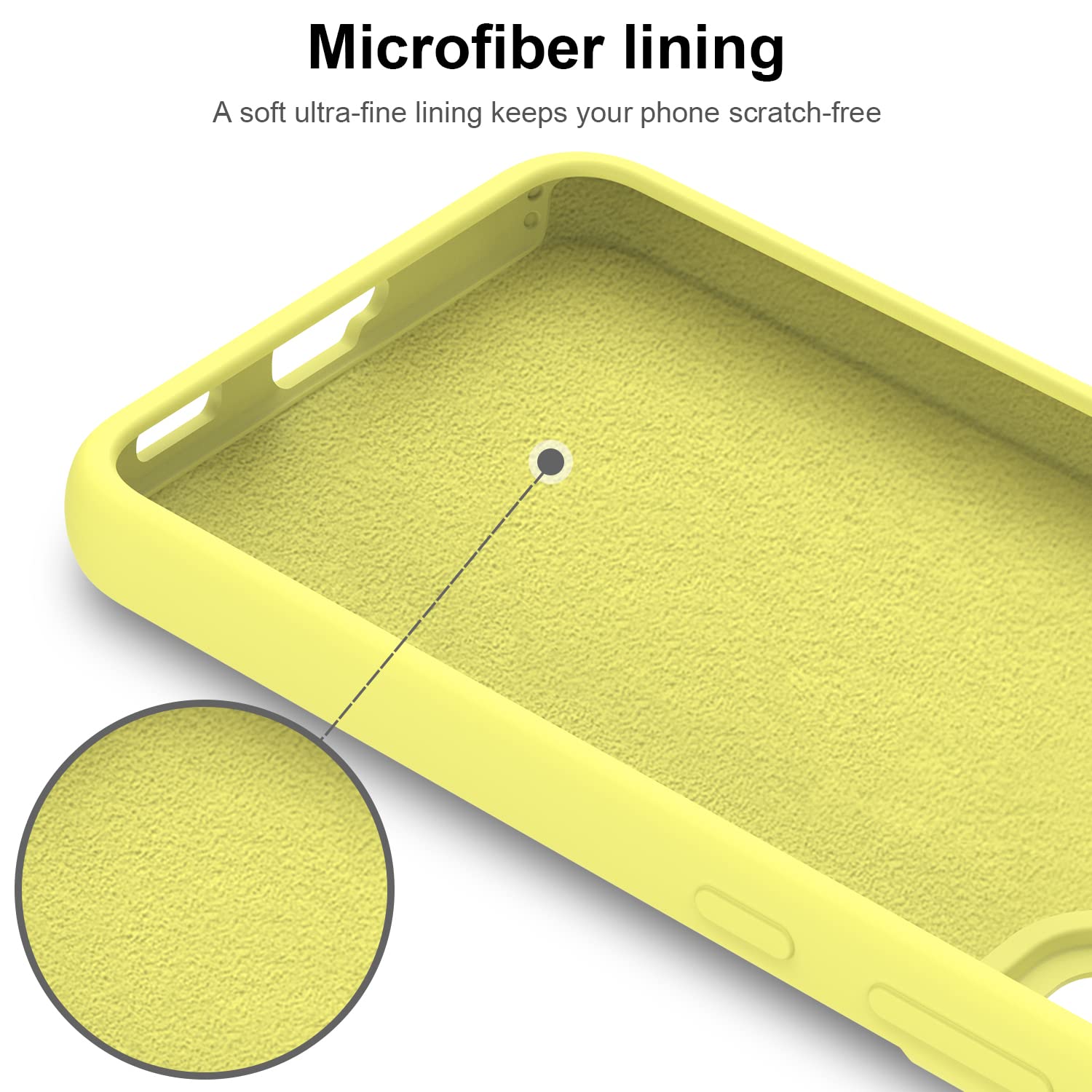 DEENAKIN Samsung Galaxy S22 Case - Soft Flexible Silicone Gel Rubber Bumper Cover, Slim Fit Full Body Shockproof Protective Phone Case (Bright Yellow) - Perfect for Everyday Use, Travel & Outdoor Activities
