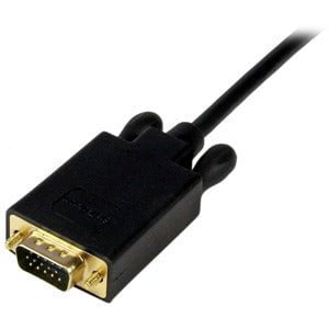 10ft/15ft Mini DisplayPort to VGA Active Adapter Cable - Supports 1920x1200 Resolution - Compatible with Mac & PC (Black) - Ideal for Home Office, Conference Rooms & Multi-Monitor Setups