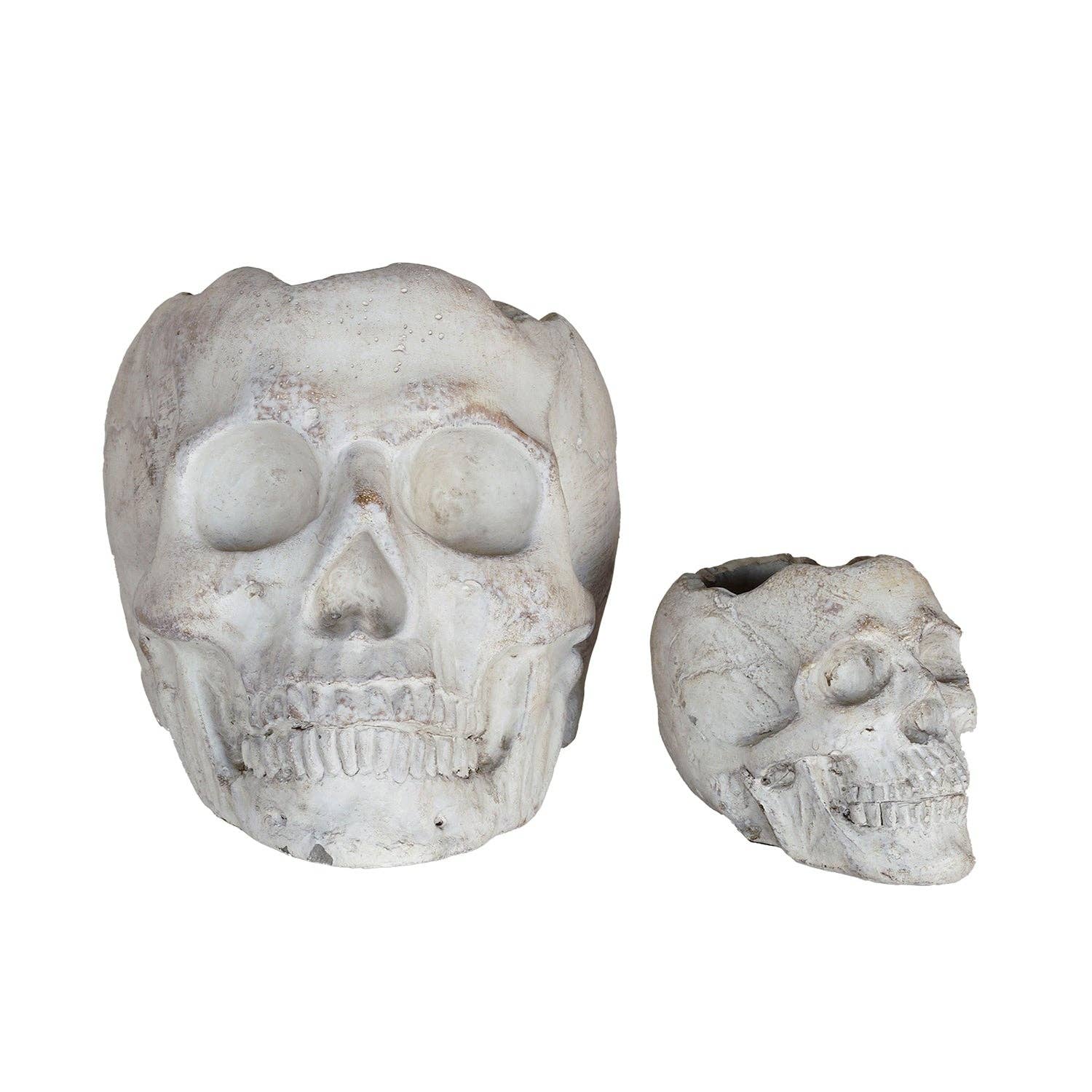 Concrete Memento Mori Skull - Gothic Home Decor, Meditation & Yoga Room Accent, Halloween Decoration, Unique Gift for Men & Women