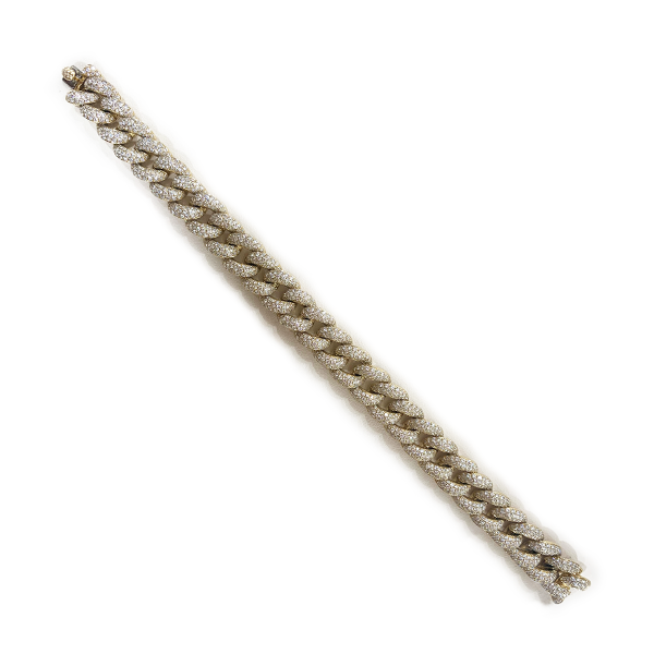 14K Yellow Gold Men's Diamond Bracelet - Elegant & Durable Jewelry for Gifts, Weddings & Special Occasions