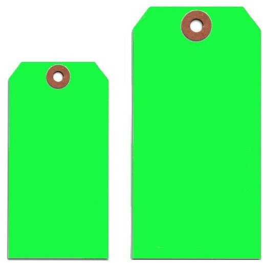 Bright Fluorescent Green Tags - High Visibility Labels for Organizing, Inventory & Asset Tracking - Perfect for Warehouses, Offices & Retail Stores