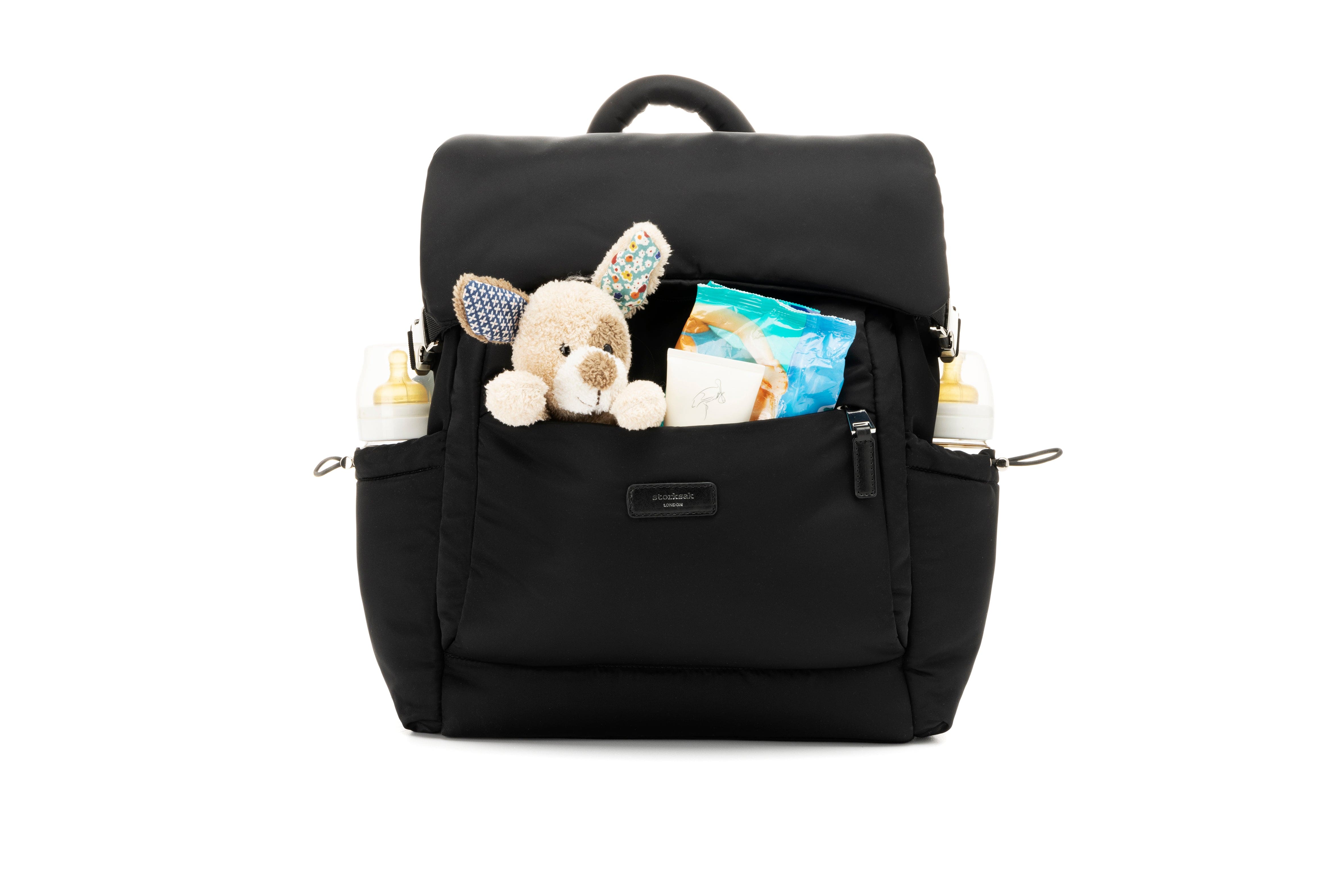 Storksak Eco Skye Backpack - Black | Sustainable Diaper Bag for Moms | Perfect for Travel, Work & Everyday Use