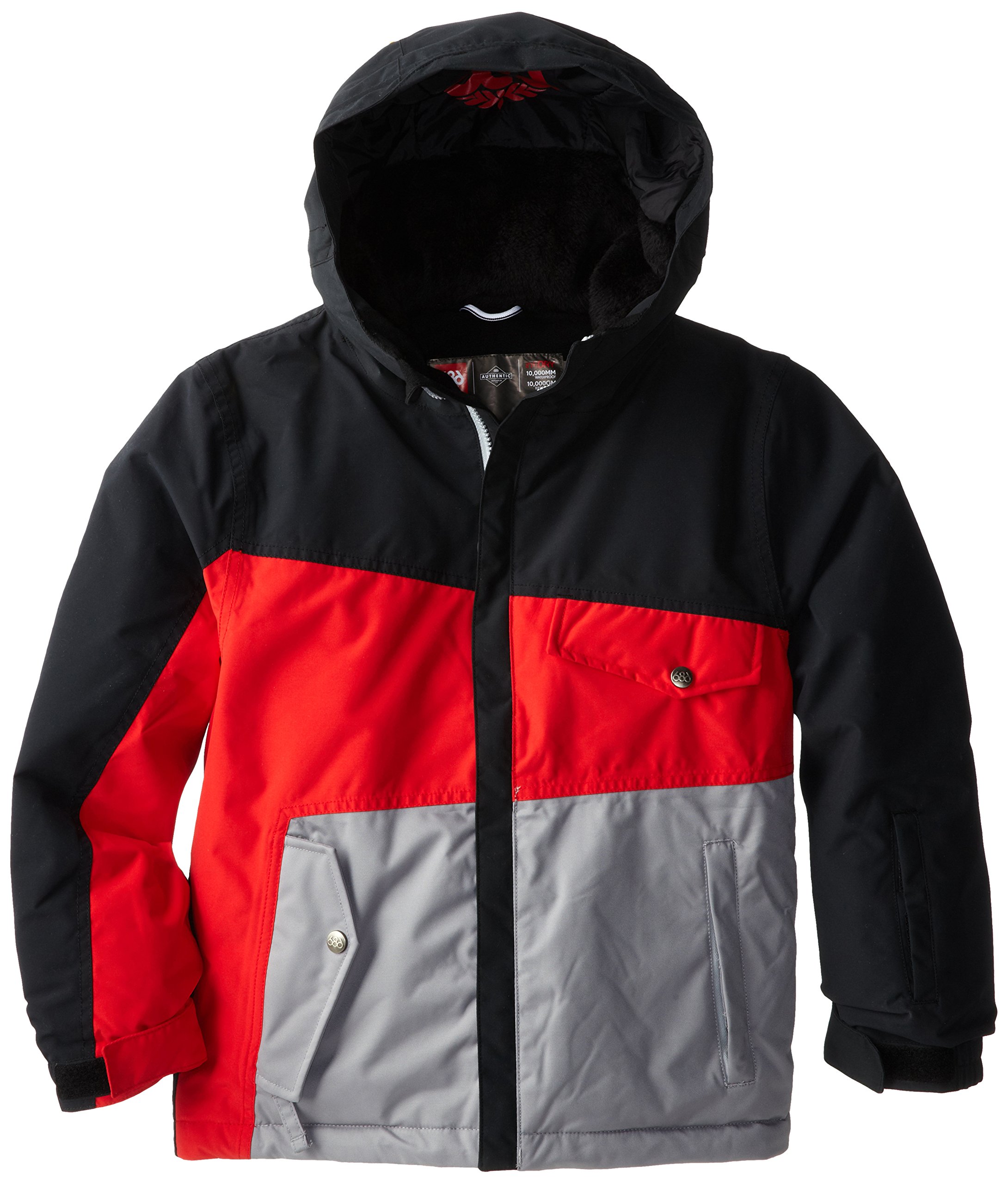 686 Boys Authentic Angle Jacket - Waterproof Snowboard Jacket for Kids, Insulated Winter Coat with Adjustable Hood - Perfect for Skiing, Snowboarding & Outdoor Winter Activities