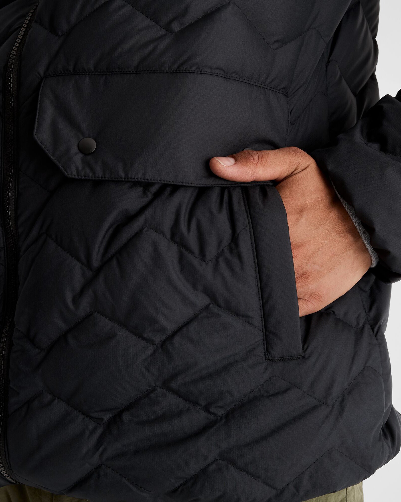 Men's Any Time Down Hooded Parka Jacket - Waterproof Winter Coat with Fur Trim Hood, Lightweight Warm Puffer Coat for Outdoor Activities (Black Stingray) - Perfect for Hiking, Skiing & Cold Weather Adventures