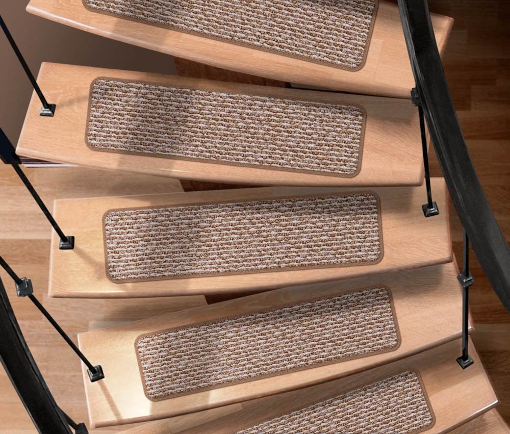 12 Pack Attachable Indoor Carpet Stair Treads - Non-Slip Staircase Mats (9
