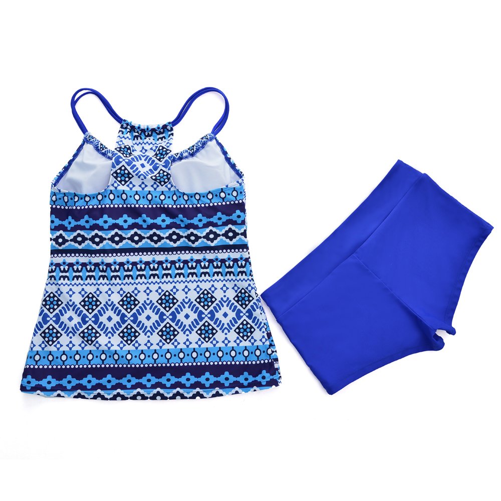 MIFXIN Women's 2-Piece Racerback Tankini Swimwear Set with Boyshorts - Sexy Bathing Suit for Beach, Pool & Summer Vacation