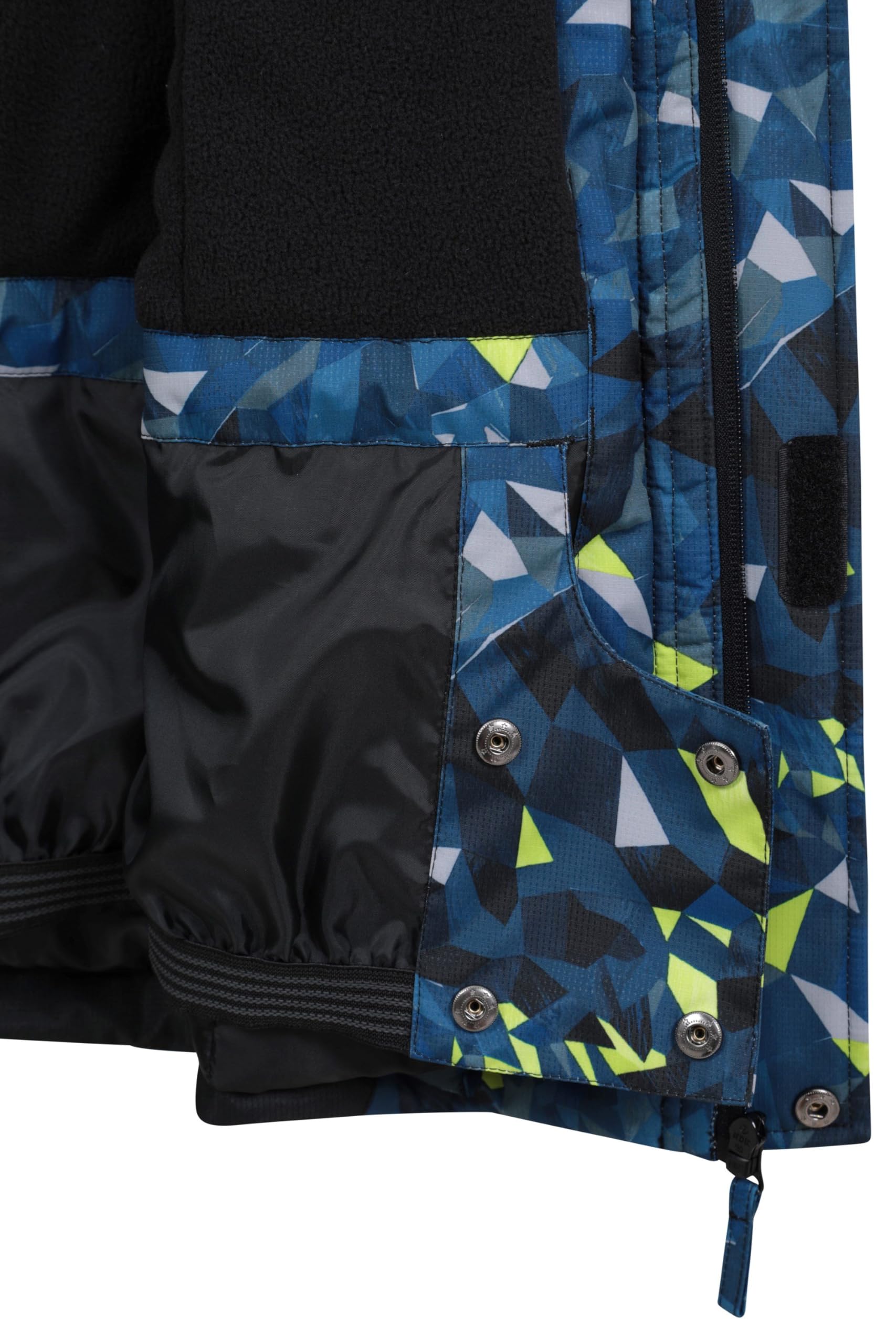 Mountain Warehouse Shadow Men's Printed Ski Jacket - Fleece Lined Winter Snow Coat for Skiing, Snowboarding & Outdoor Activities | Waterproof & Windproof Jacket for Cold Weather