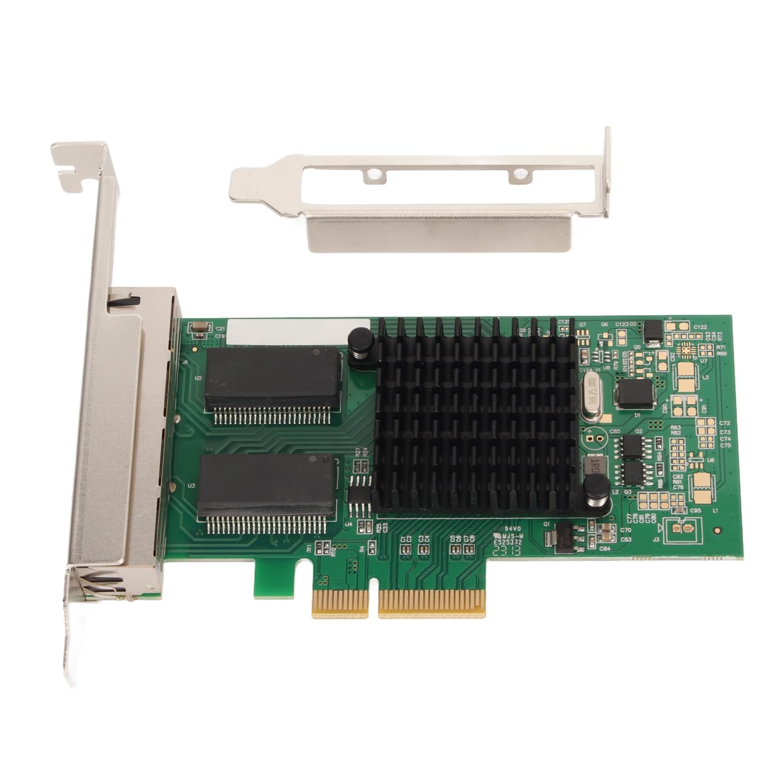 Gigabit Ethernet PCIe Network Card - 4 Port 10/100/1000Mbps RJ45 PCI Express 2.0 Adapter with Bracket for Server & Desktop Computer | High-Speed Wired Networking for Gaming, Streaming & Office Use