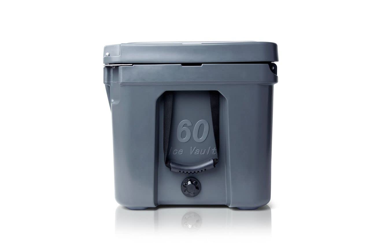 Blue Coolers Ice Vault 60 Quart Roto-Molded Cooler - Heavy Duty Large Chest Cooler Keeps Ice Up to 10 Days | Perfect for Camping, Beach Trips, Tailgating & Outdoor Adventures