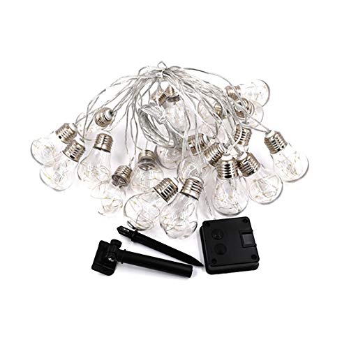 Solar Powered Outdoor String Lights - Waterproof Crystal Globe Fairy Lights with Copper Wire for Christmas, Parties, Garden & Patio Decor | Solar Festoon Bulb Ball Lamps for Backyard, Wedding & Holiday Lighting