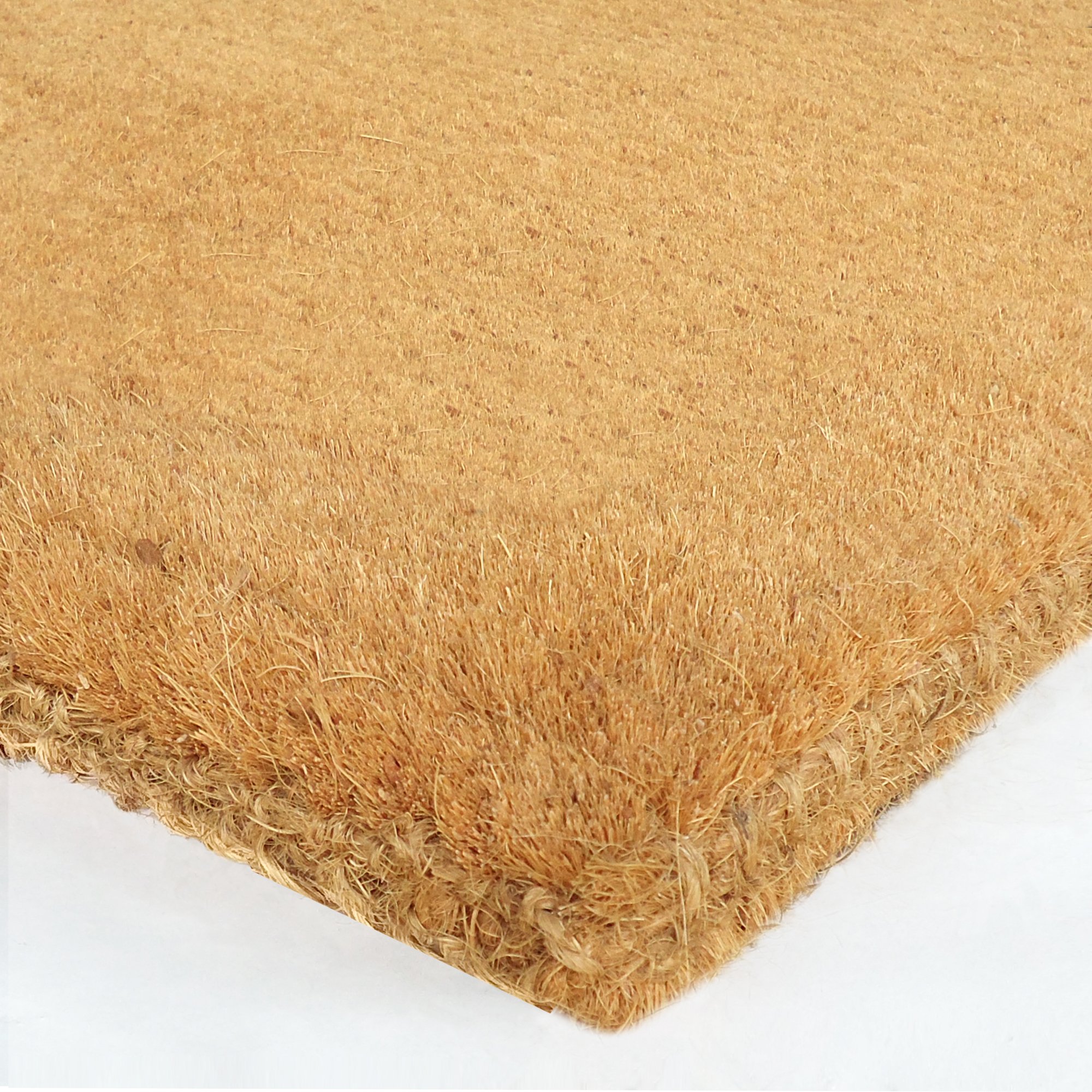 Premium Heavy Duty Coir Door Mat - Personalized Monogram F, No Border Design, Natural Coconut Fiber Welcome Mat, Durable Handcrafted Outdoor Rug, Eco-Friendly, 24