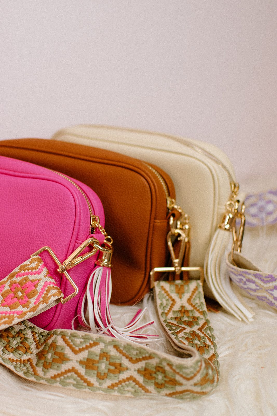Stylish Pink Crossbody Bag with Adjustable Pink Strap - Perfect for Women's Daily Use, Travel & Shopping