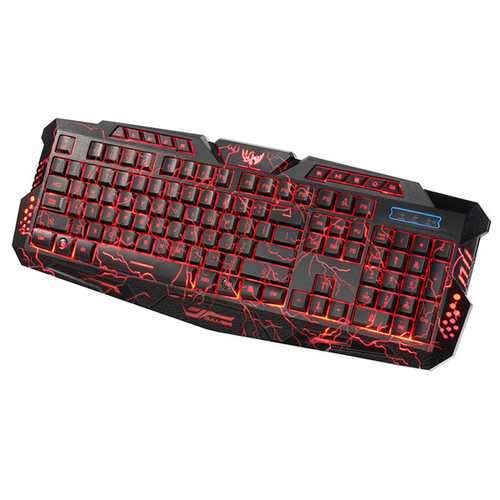 A878 Wired Gaming Keyboard - RGB Backlit, 3 Color Modes, Adjustable Brightness for PC & Laptop Gamers - Perfect for FPS, MOBA & Esports Gaming