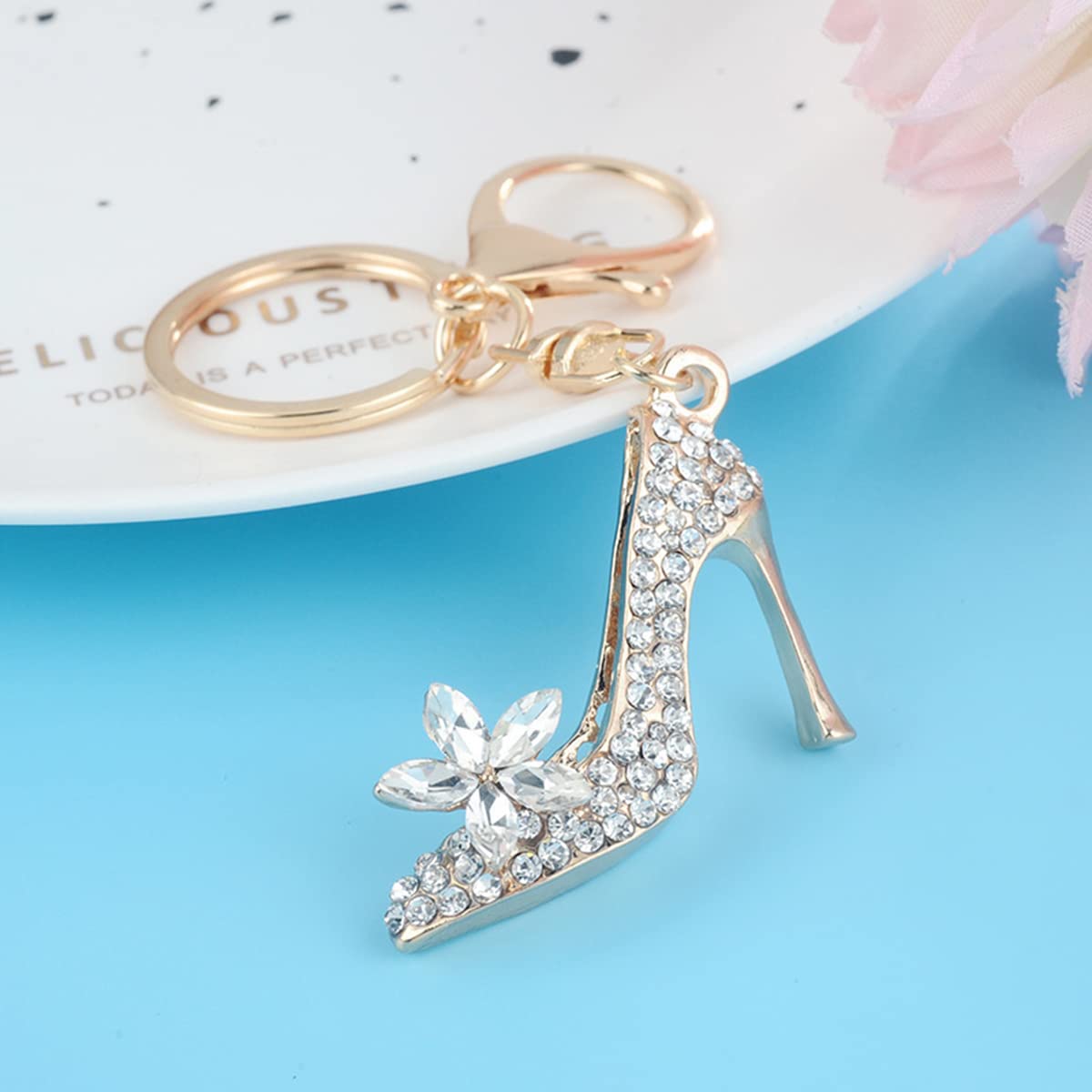 Rhinestone High Heel Shoe Keychain - Crystal Purse Charm for Women & Girls, Best Friend Gift, Perfect for Handbags, Backpacks & Party Accessories