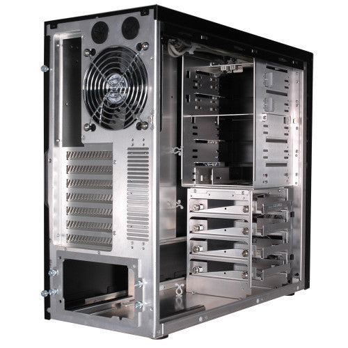 Lian Li PC-7FB Aluminum Mid Tower Computer Case - Black with Optional Window Panel for Gaming PC Builds & High-Performance Systems