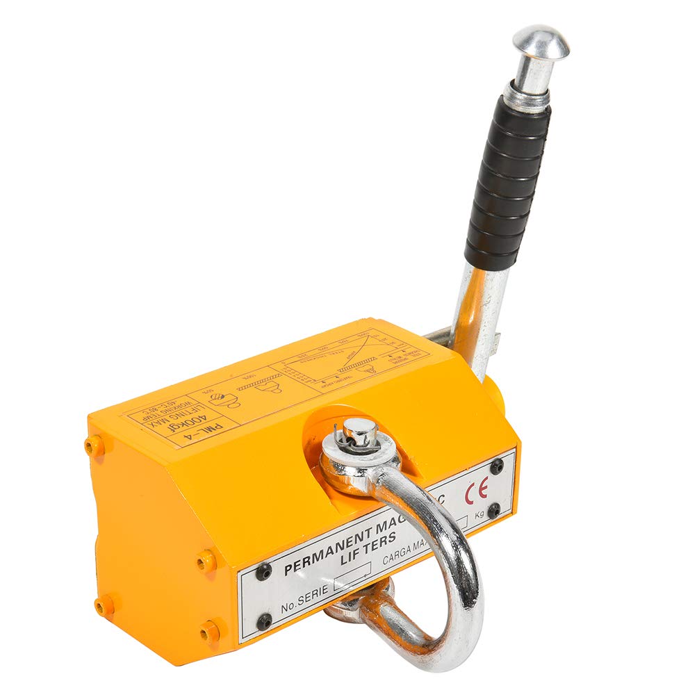 ECCPP 880LB Steel Magnetic Lifter - Heavy Duty Crane Hoist Magnet with 400KG Capacity - Perfect for Construction, Metalworking & Industrial Material Handling