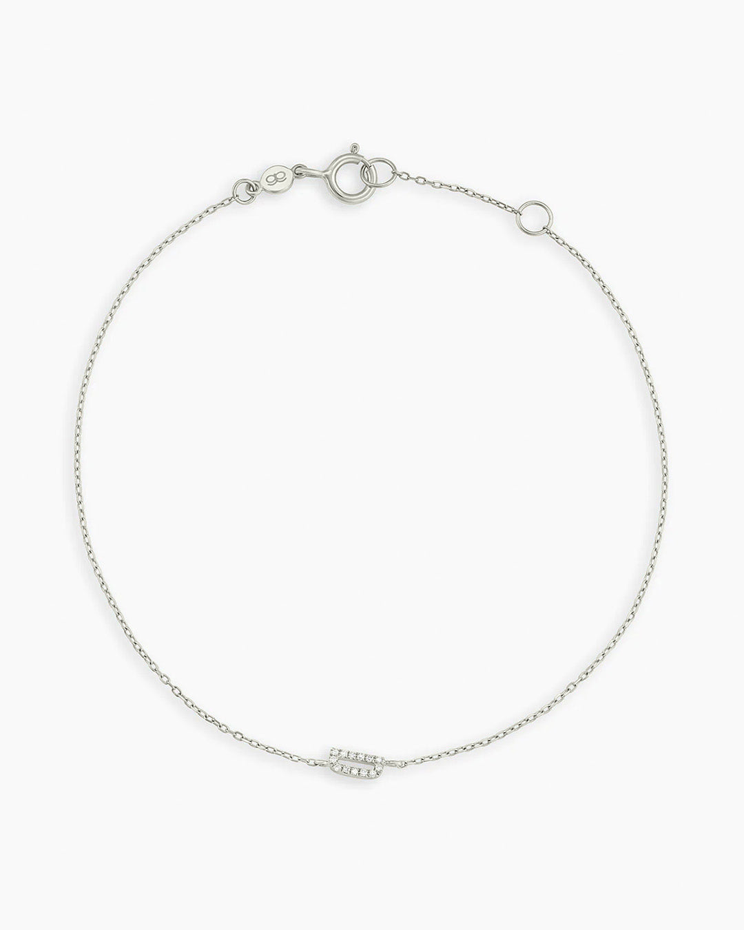 Diamond Pavé Alphabet Bracelet - Personalized Initial Letter Bracelet for Women, Sterling Silver or Gold Plated, Elegant Gift for Birthday, Anniversary, Valentine's Day | Perfect for Everyday Wear & Special Occasions