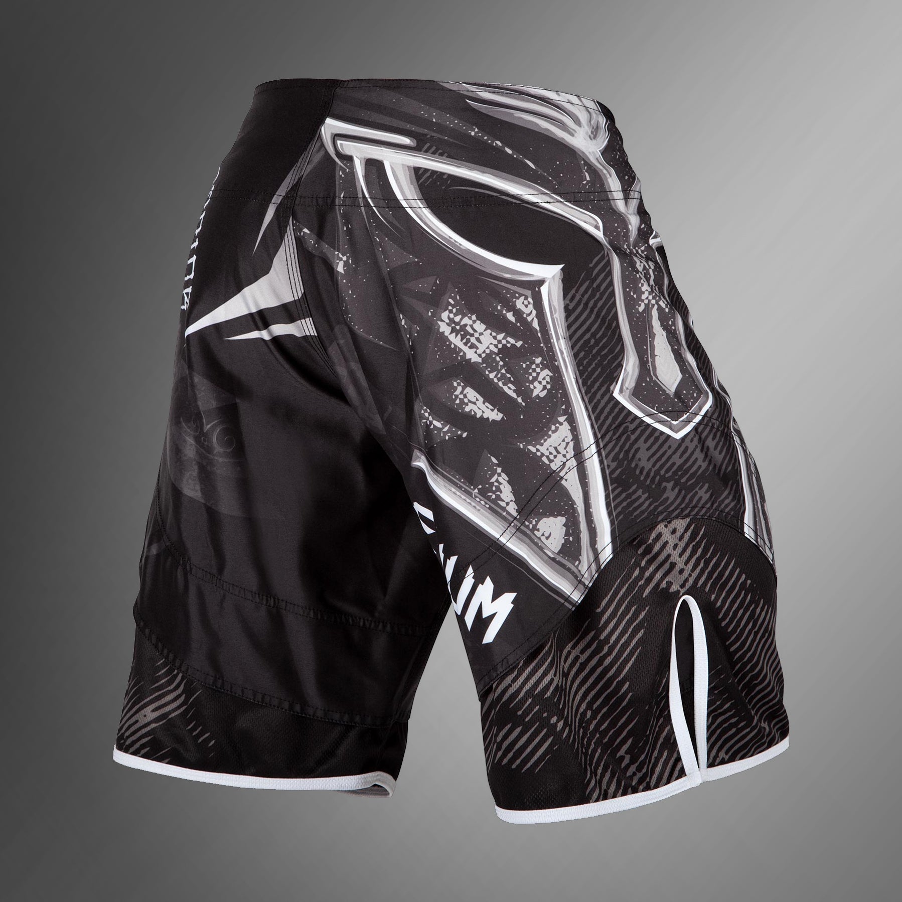 Venum Gladiator 3.0 MMA Fight Shorts - Black & White - Premium Training & Competition Shorts for MMA, BJJ & Muay Thai