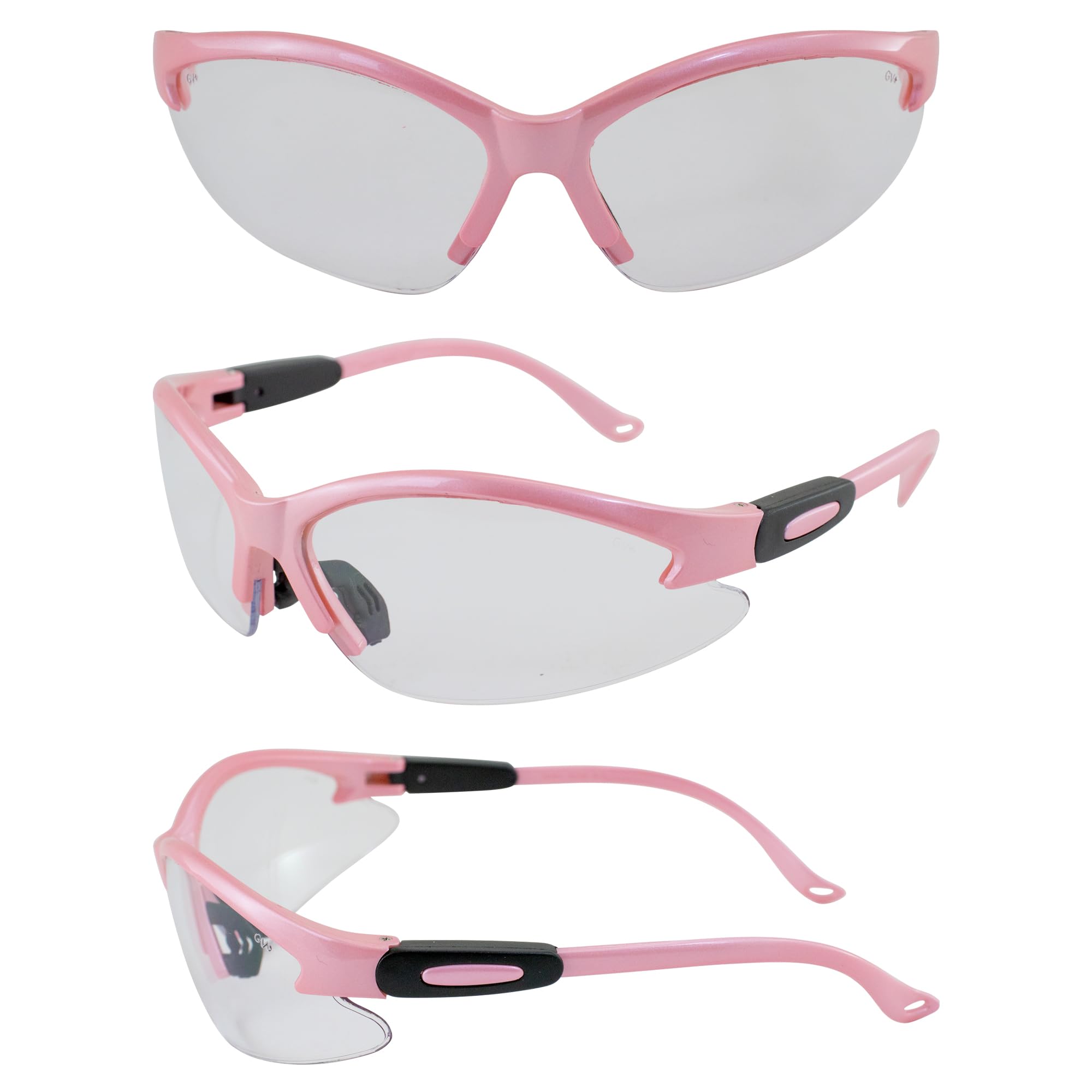 Cougar Safety Glasses for Nurses, Dental & Shooting - Light Pink Frame for Women & Men | Work & Outdoor Use