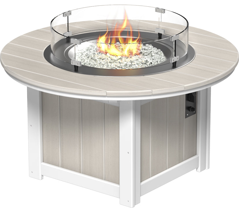 LuxCraft 46-Inch Round Lumin Fire Pit - Outdoor Patio, Backyard, Garden, Camping Fire Pit for Cozy Evenings & Gatherings